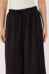 Pinstripe Wide Leg Trousers