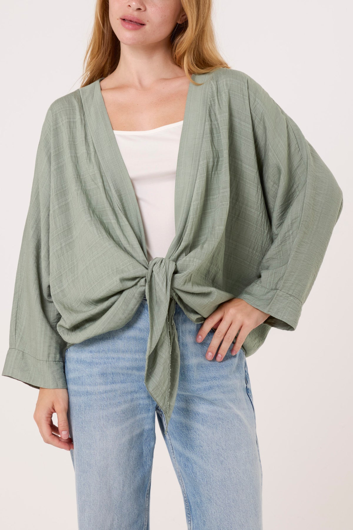 Tied Front Light Kimono