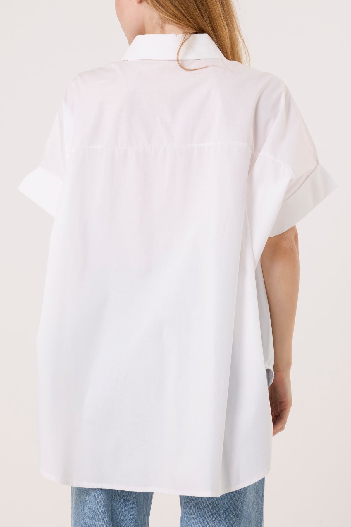 Gold Broch Detail Poplin Shirt