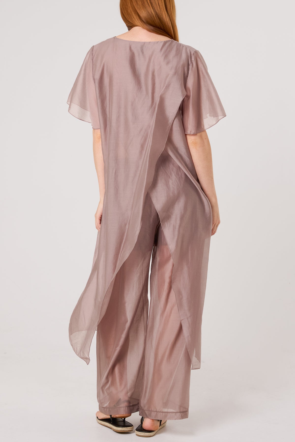 Crossover Split Top & Trousers Set