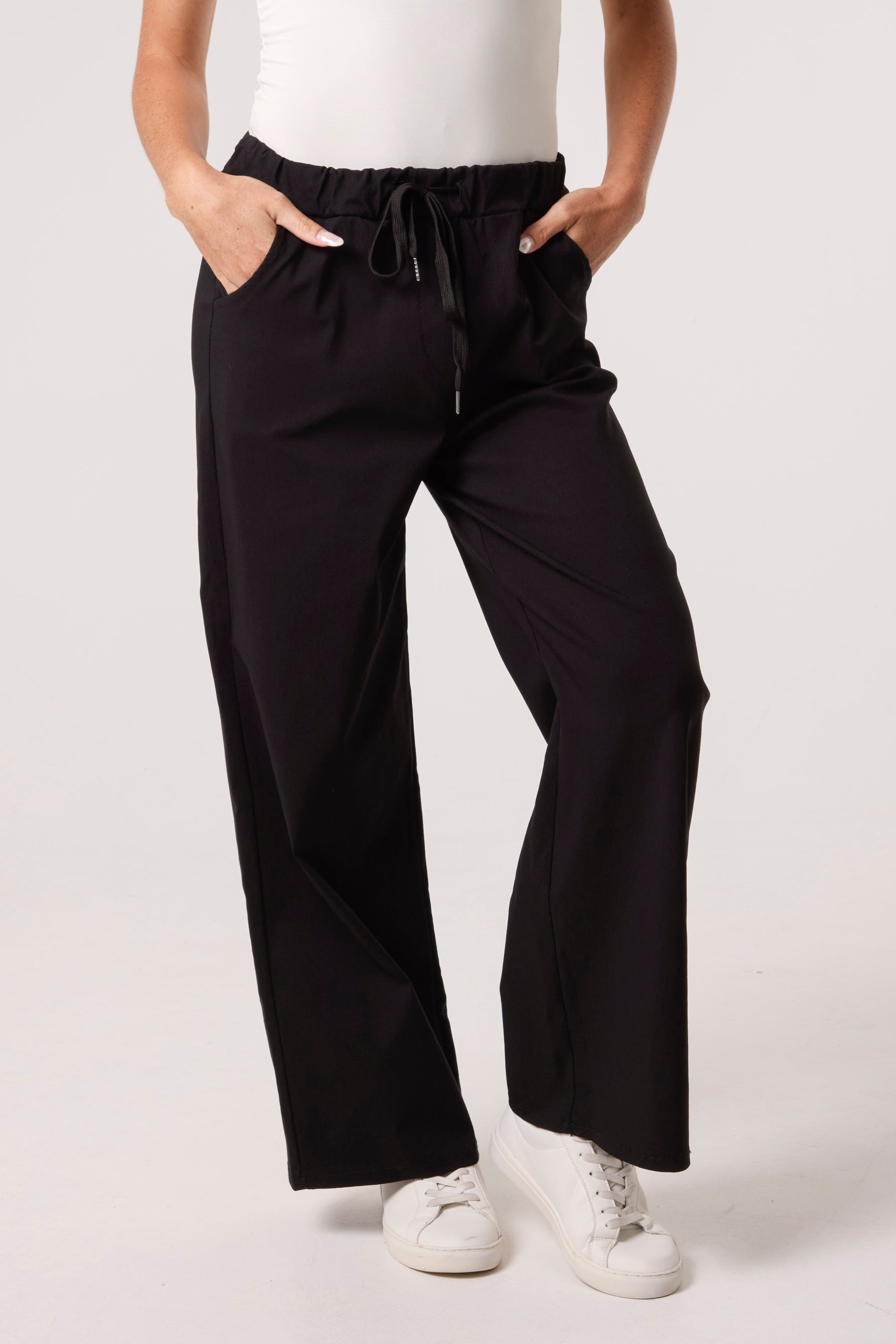 Magic Drawstring Wide Leg Trousers