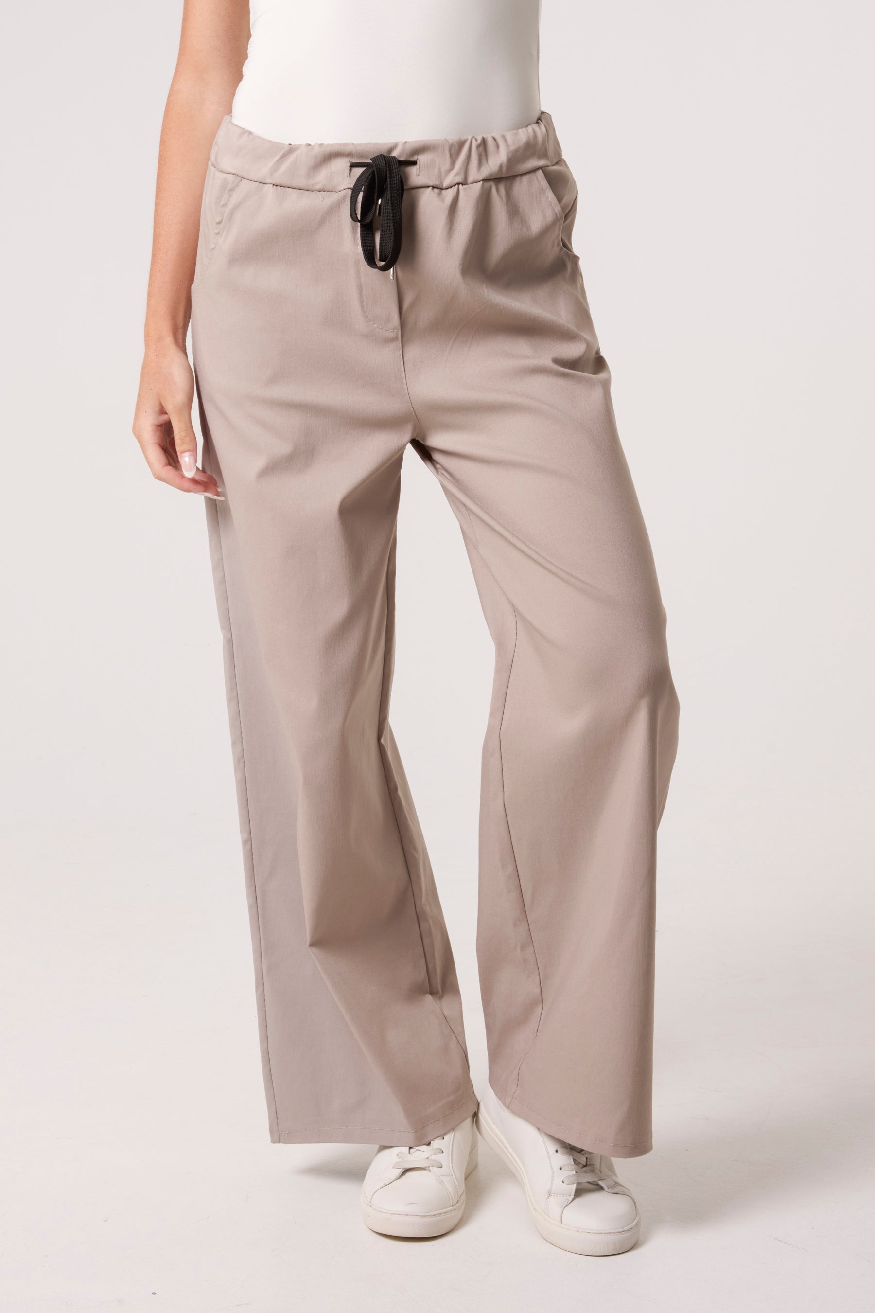 Magic Drawstring Wide Leg Trousers