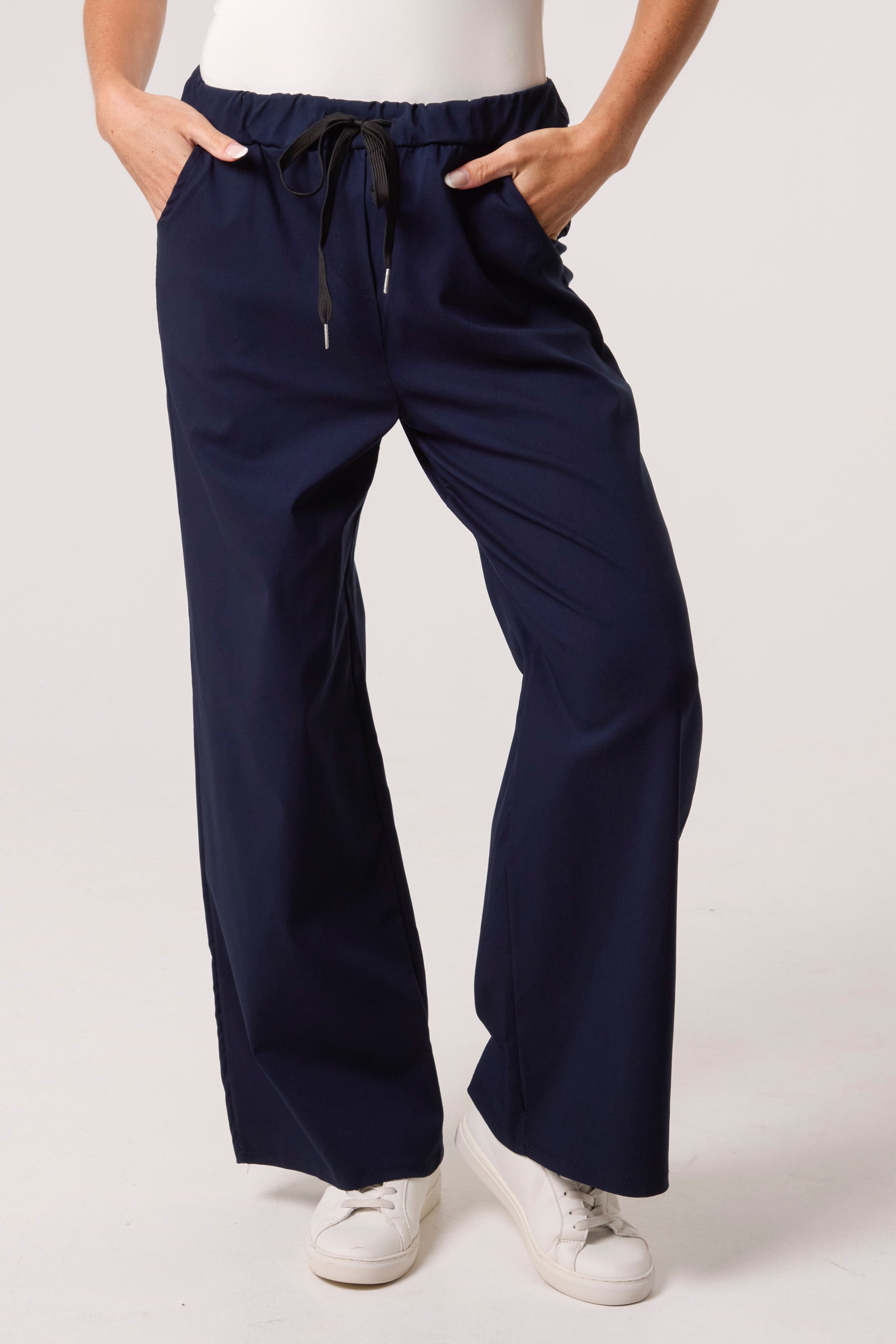Magic Drawstring Wide Leg Trousers