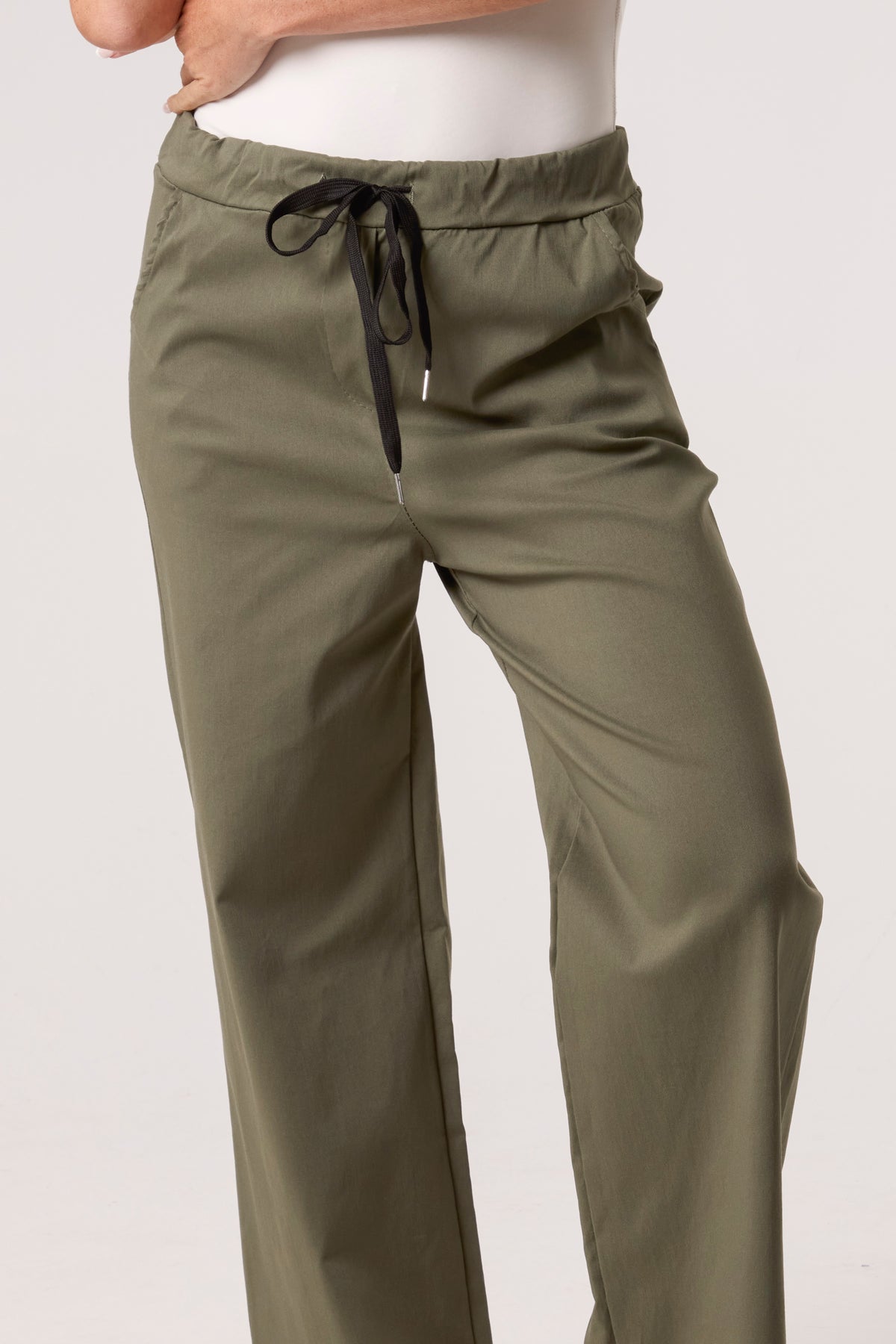 Magic Drawstring Wide Leg Trousers