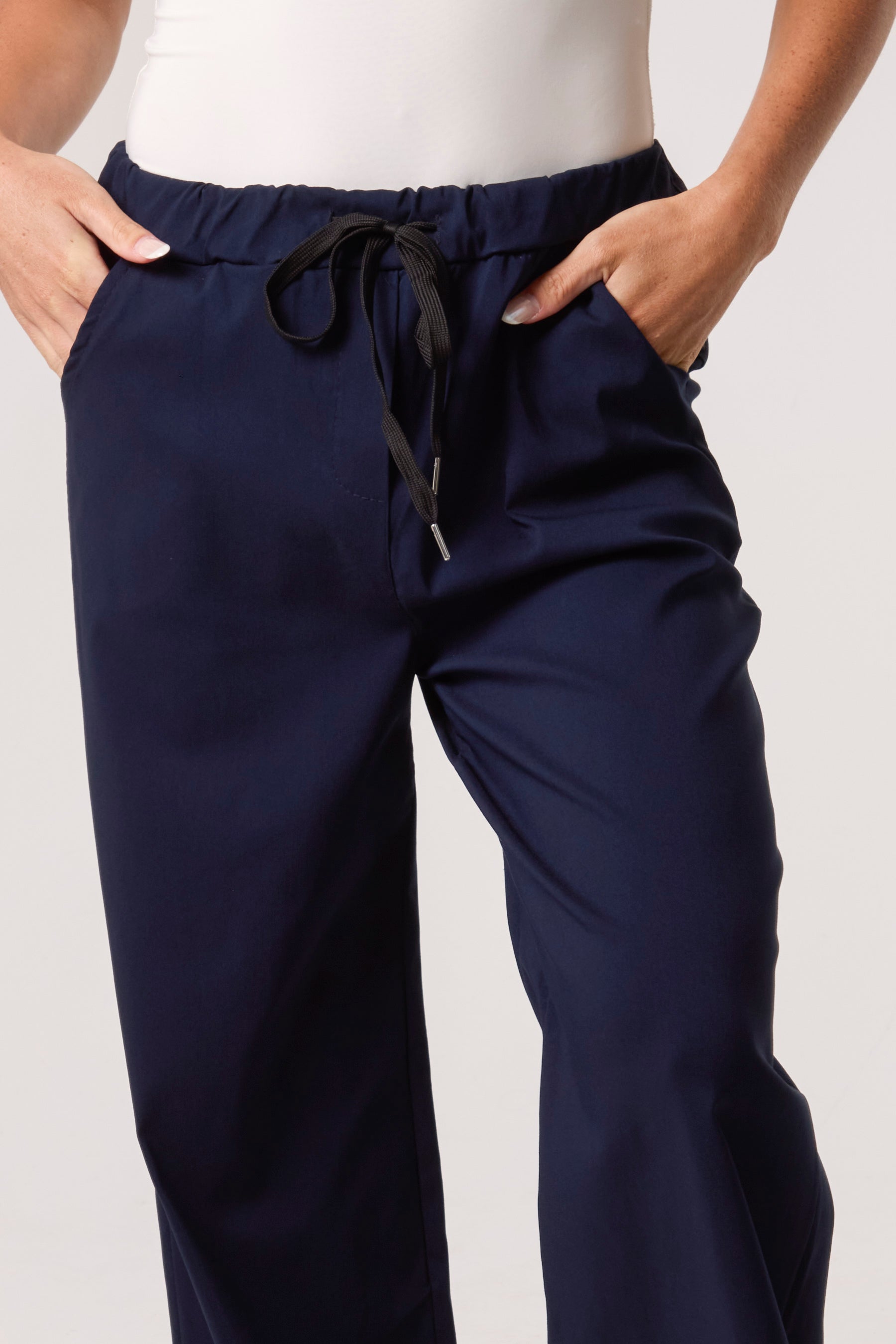 Magic Drawstring Wide Leg Trousers