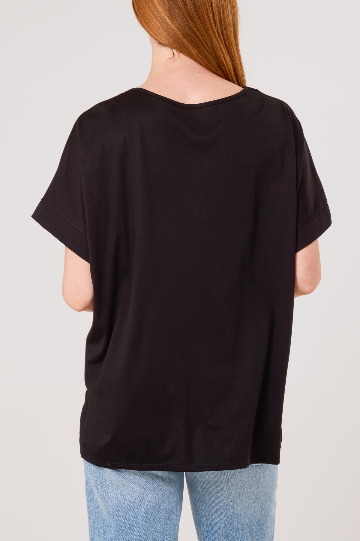 V-Neck Short Sleeve Jersey T-Shirt