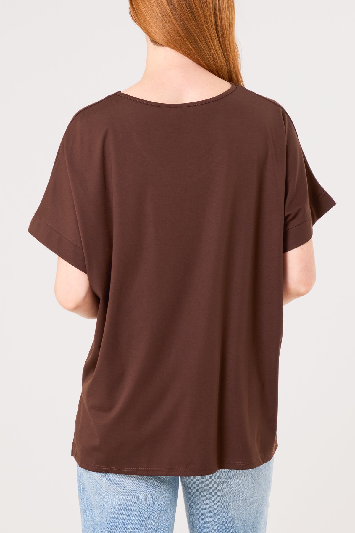 V-Neck Short Sleeve Jersey T-Shirt