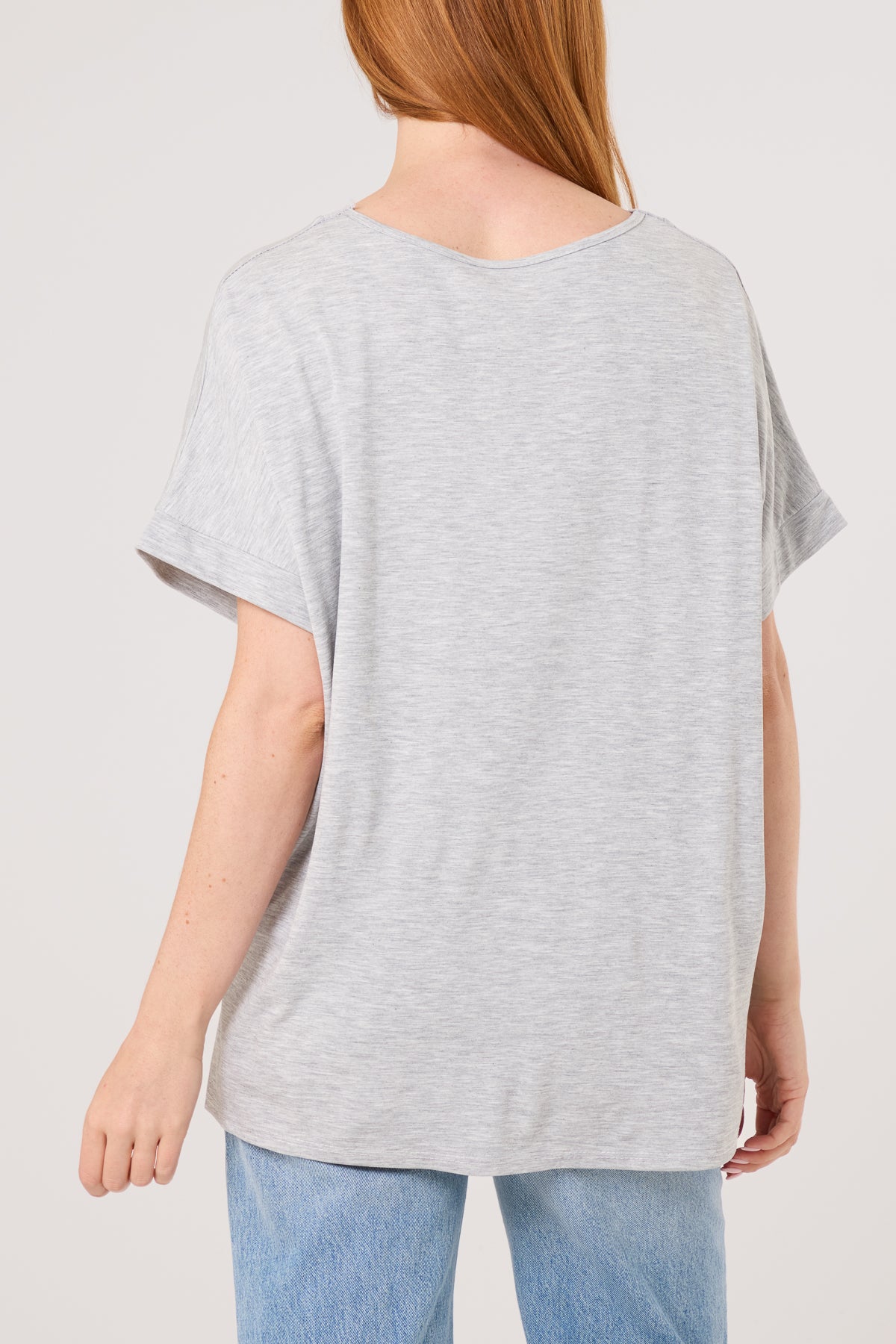 V-Neck Short Sleeve Jersey T-Shirt