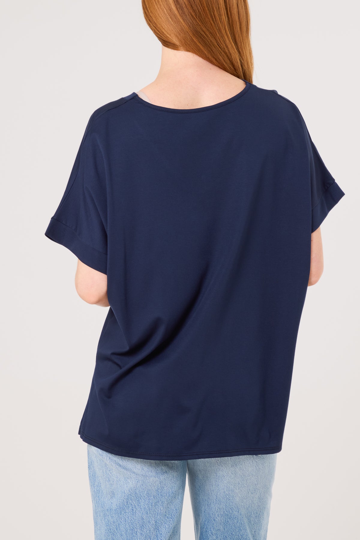 V-Neck Short Sleeve Jersey T-Shirt