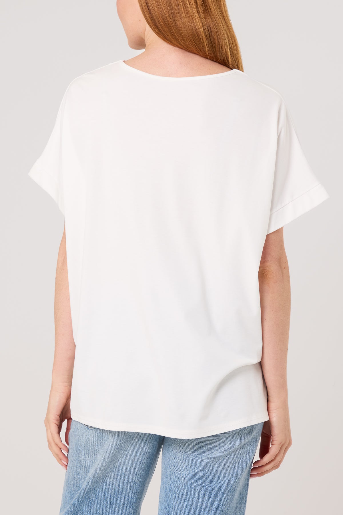 V-Neck Short Sleeve Jersey T-Shirt