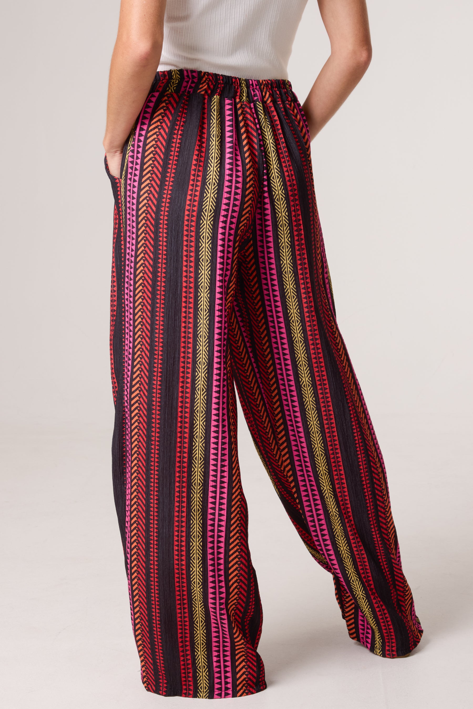 Aztec Print Wide Leg Trousers