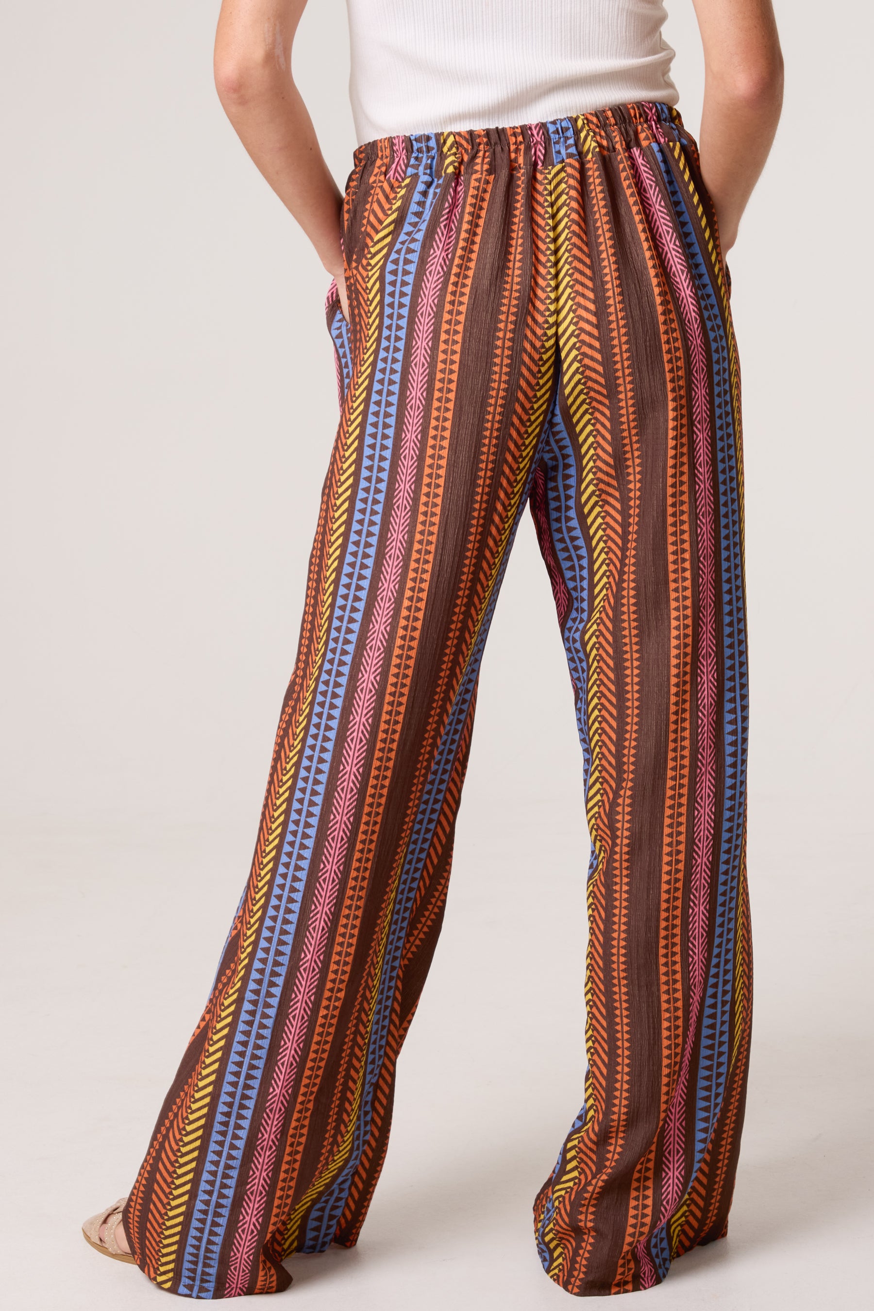 Aztec Print Wide Leg Trousers