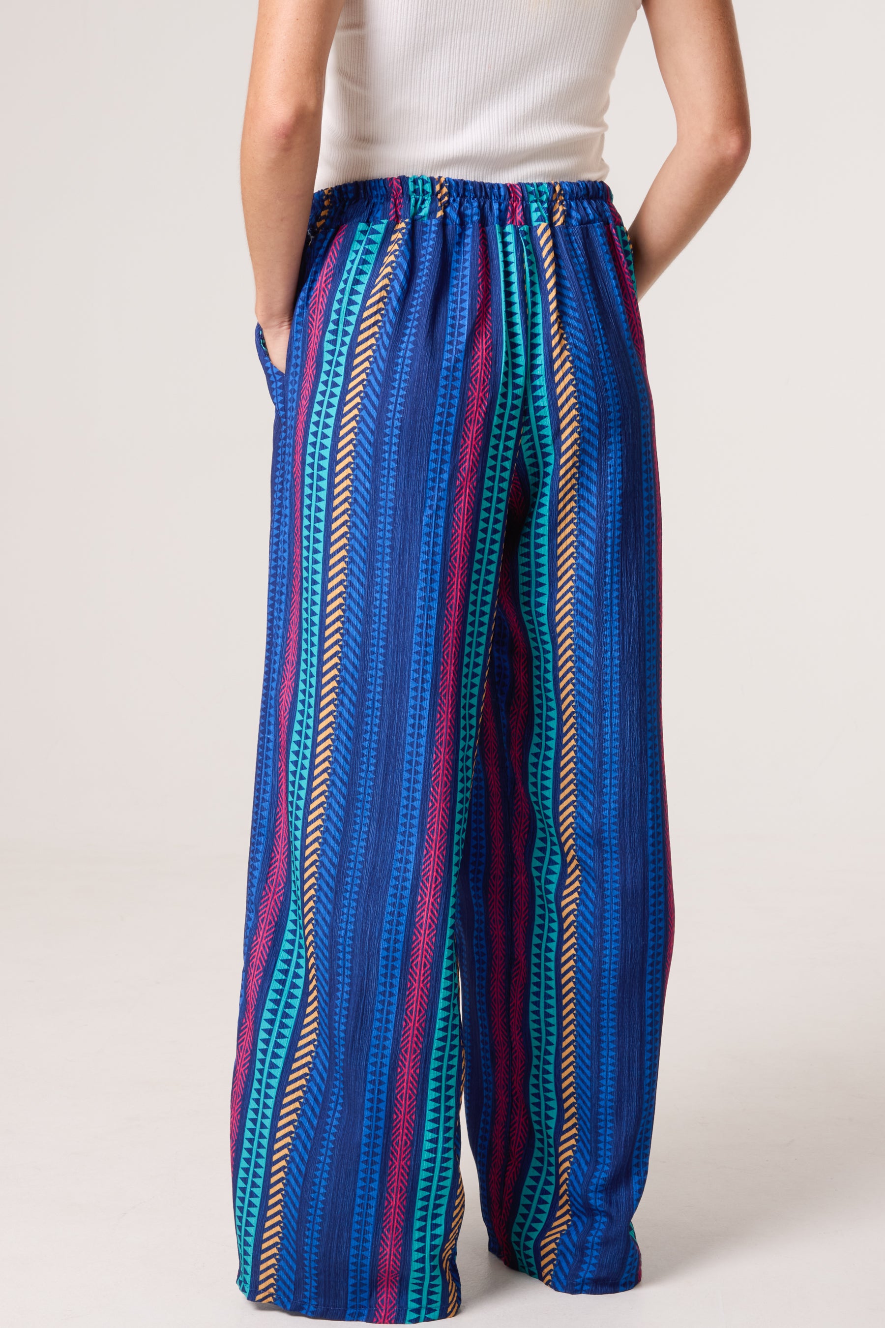 Aztec Print Wide Leg Trousers