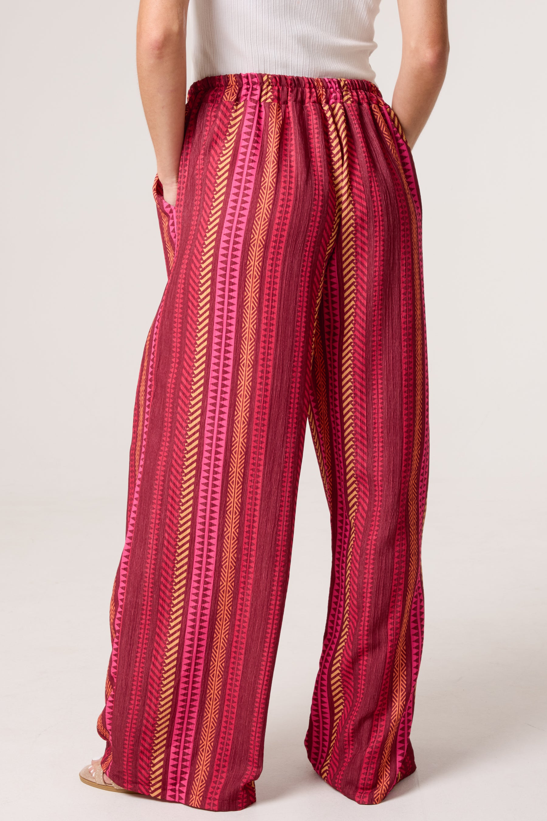 Aztec Print Wide Leg Trousers