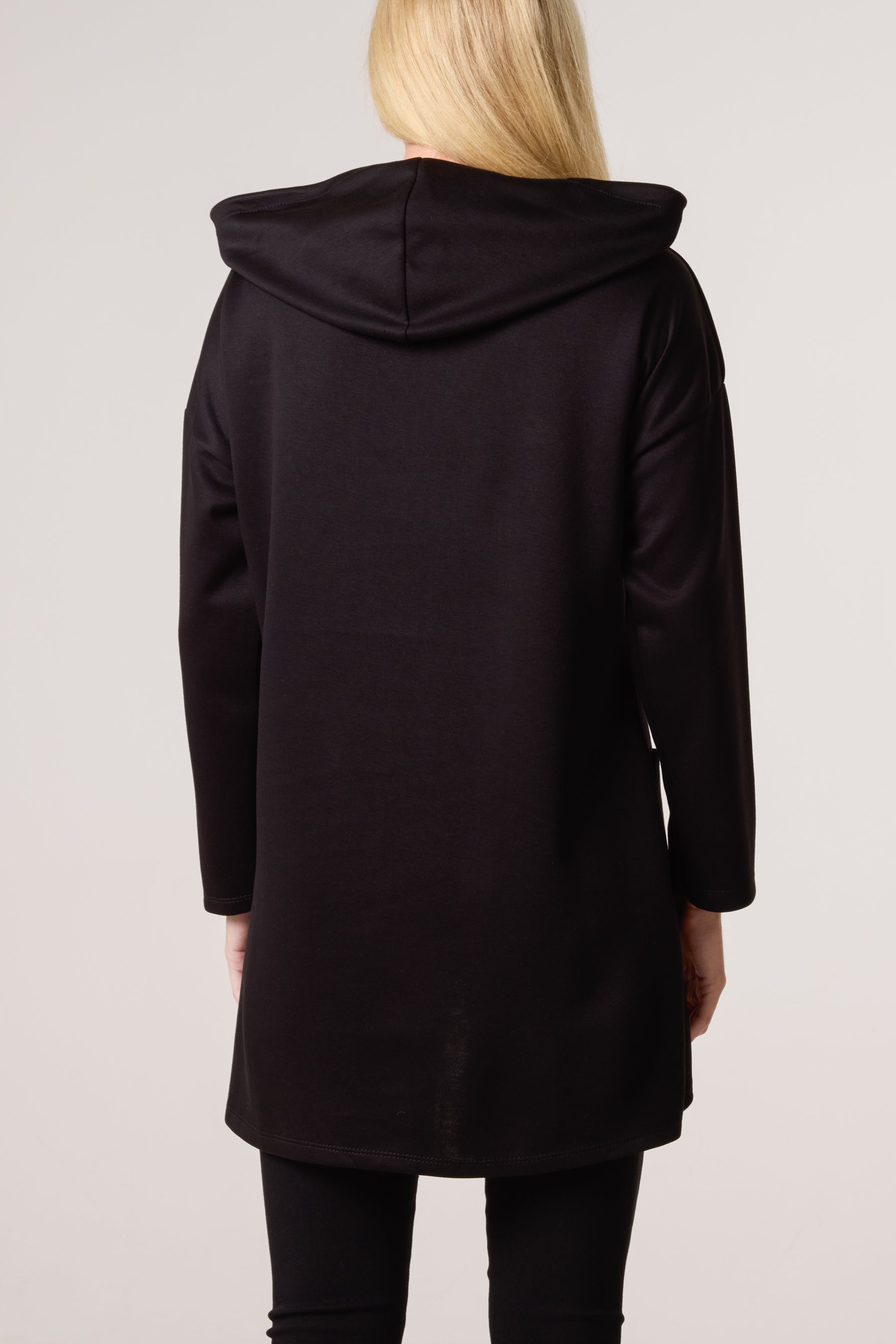Hooded Soft Touch Asymmetric Sweatshirt