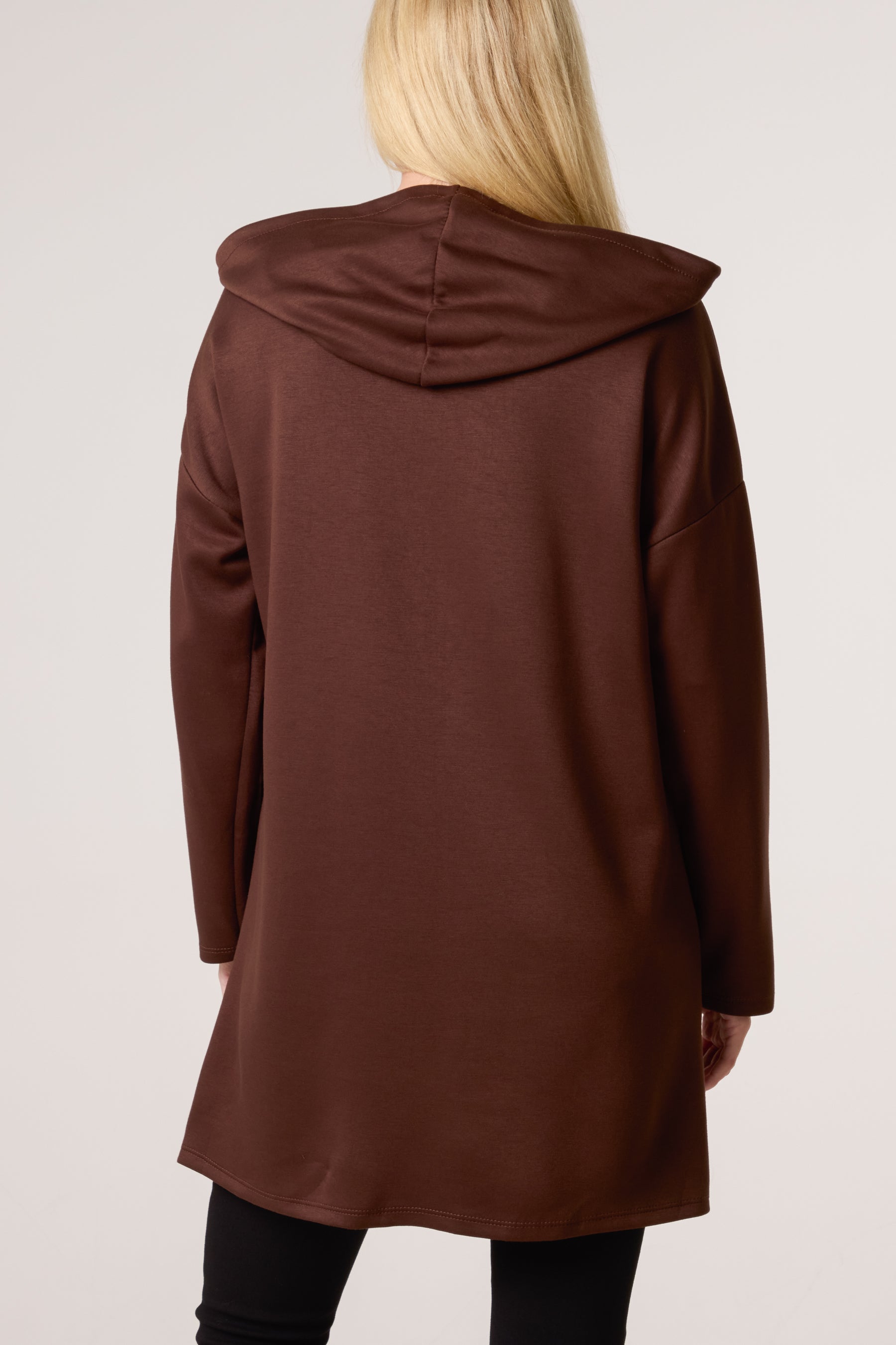 Hooded Soft Touch Asymmetric Sweatshirt