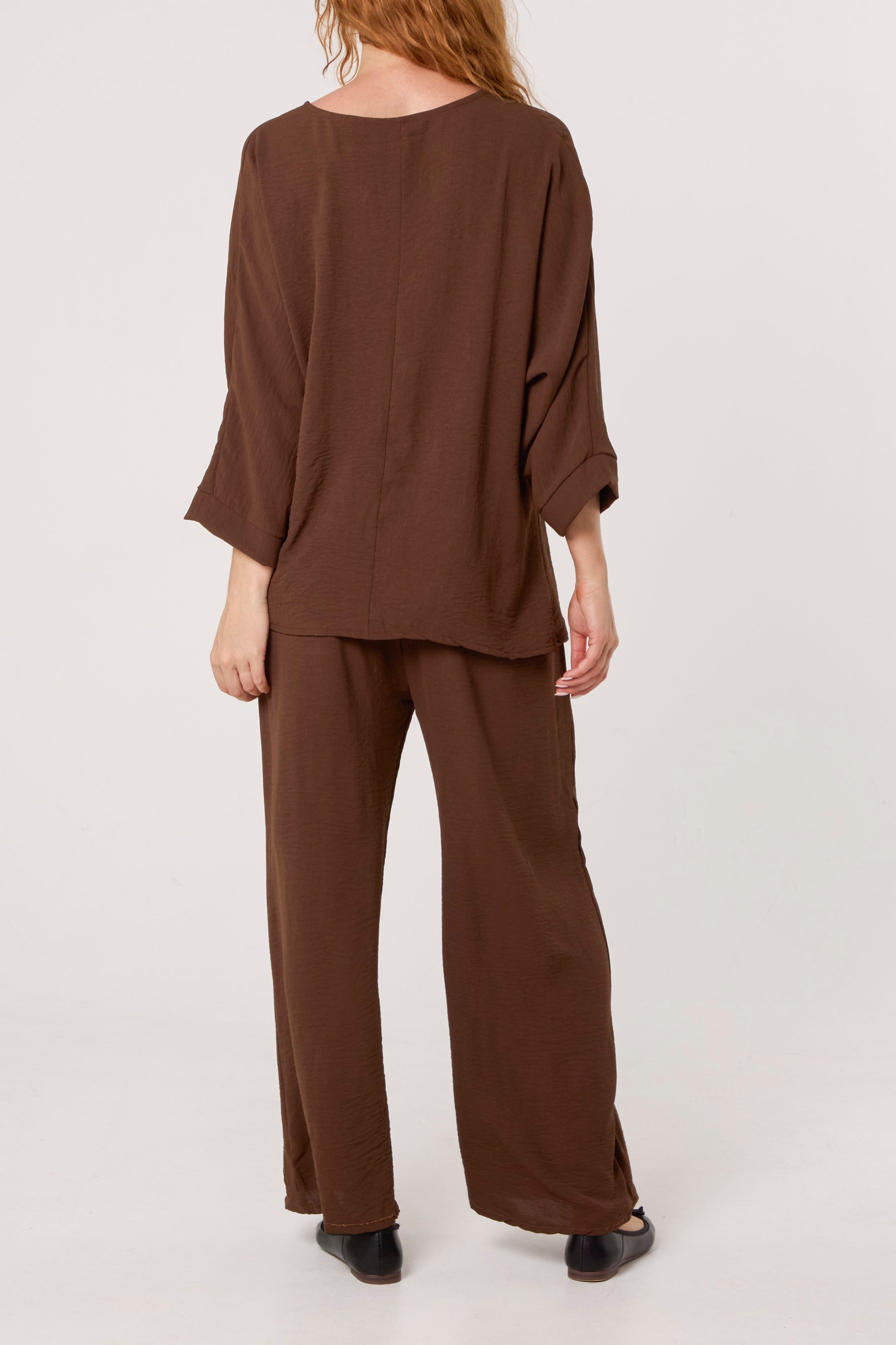 Buckle Detail Top & Trousers Set