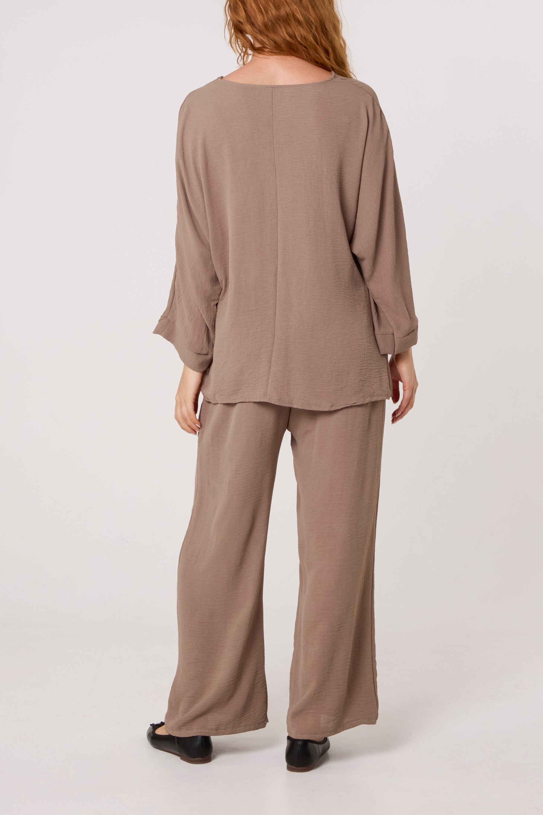 Buckle Detail Top & Trousers Set
