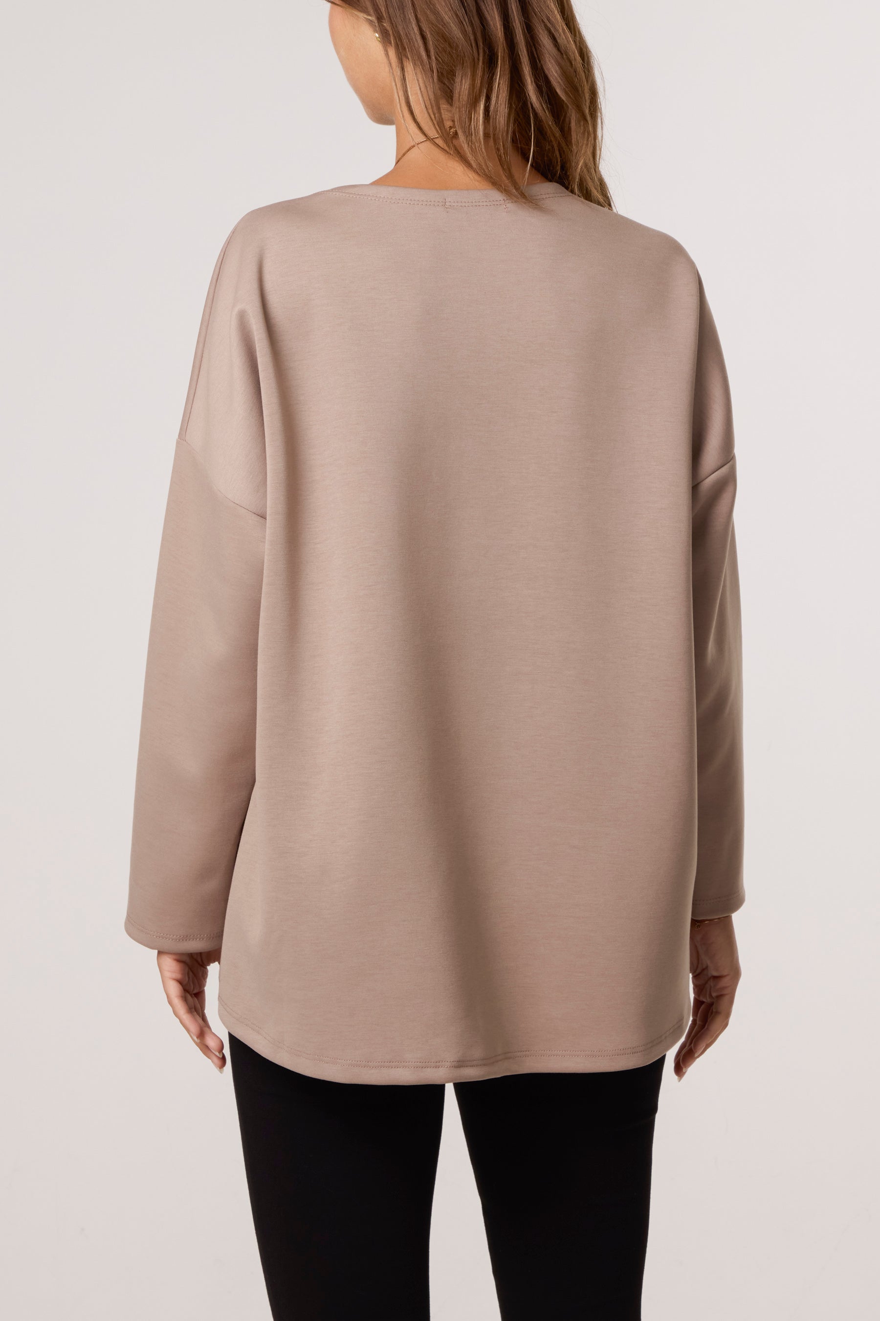 Necklace Soft Touch Plain Sweatshirt