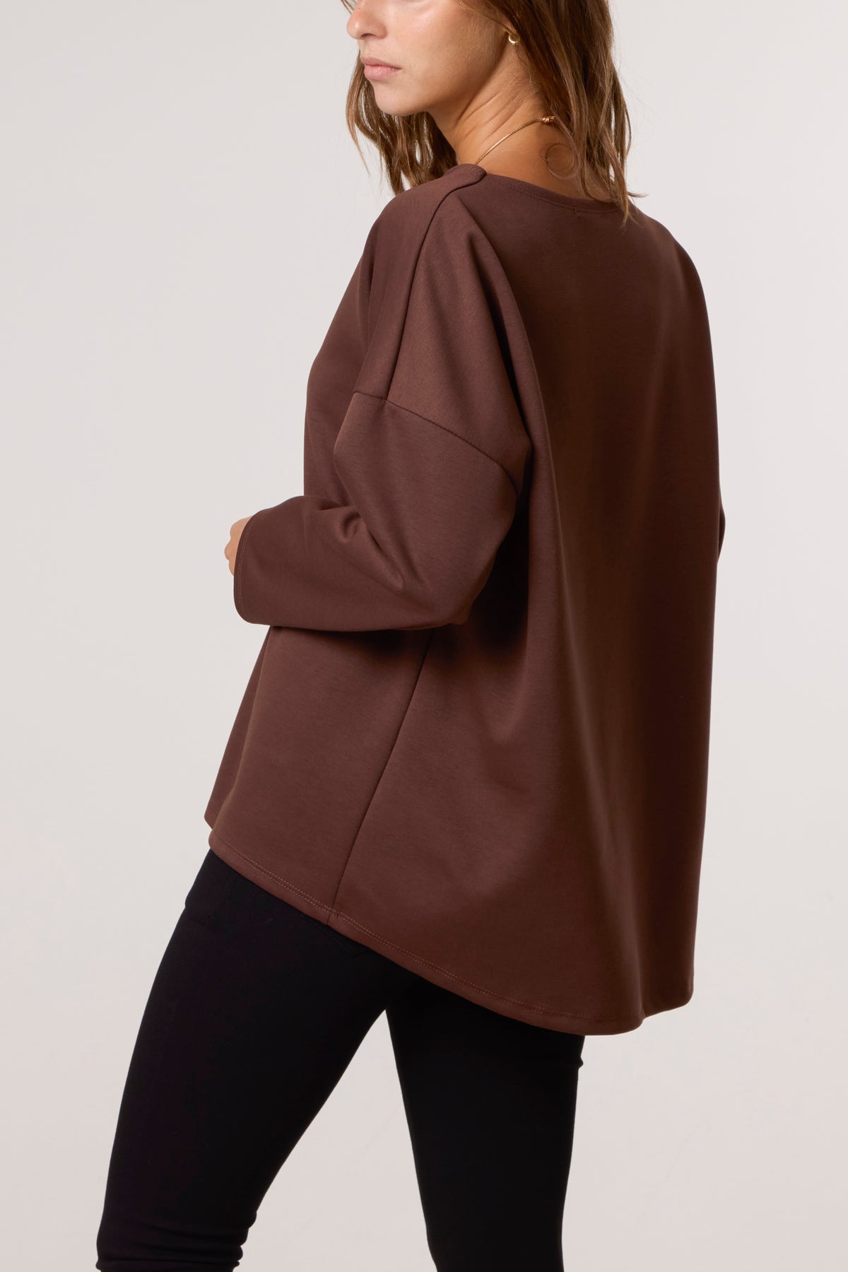 Necklace Soft Touch Plain Sweatshirt