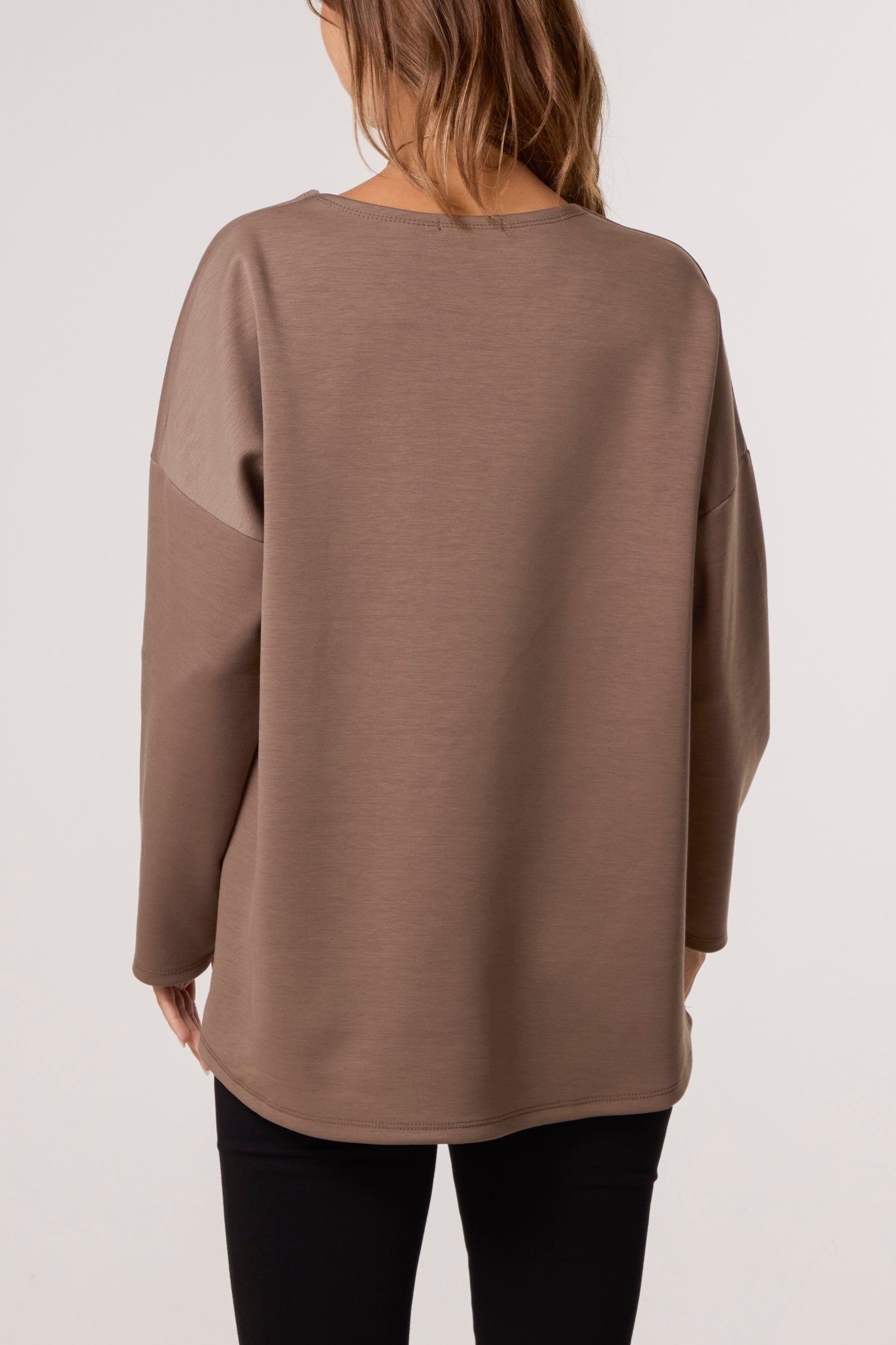 Necklace Soft Touch Plain Sweatshirt