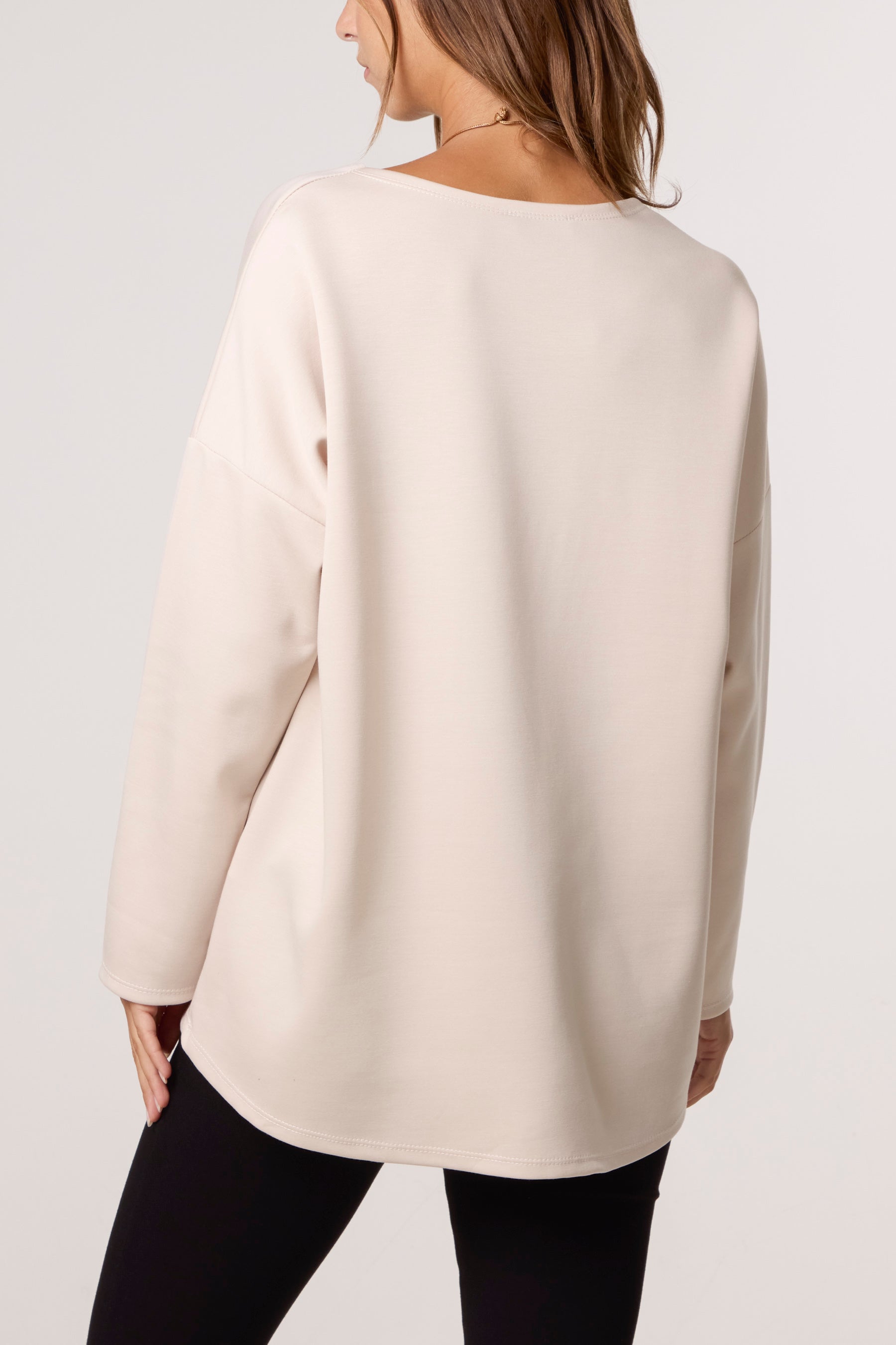 Necklace Soft Touch Plain Sweatshirt