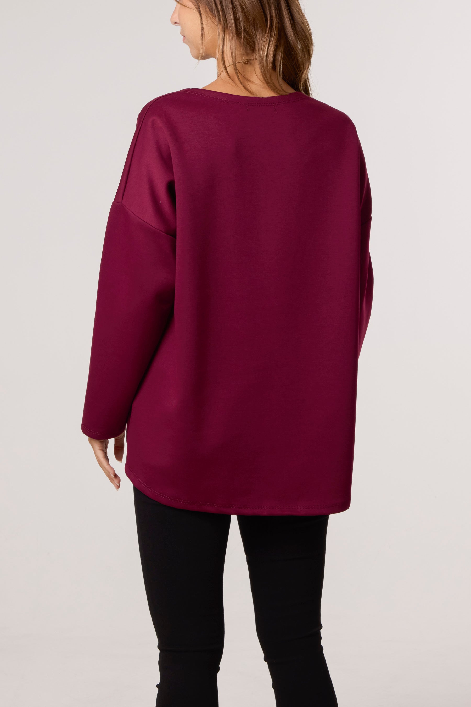 Necklace Soft Touch Plain Sweatshirt