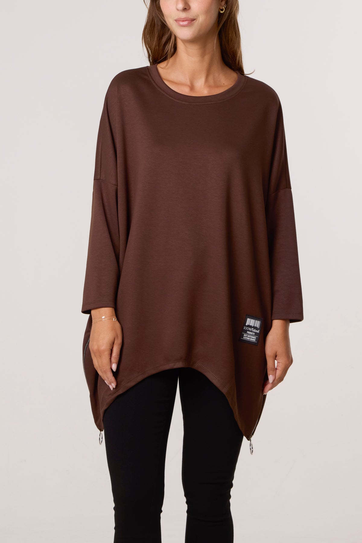 Soft Touch Side Zip Pockets Sweatshirt