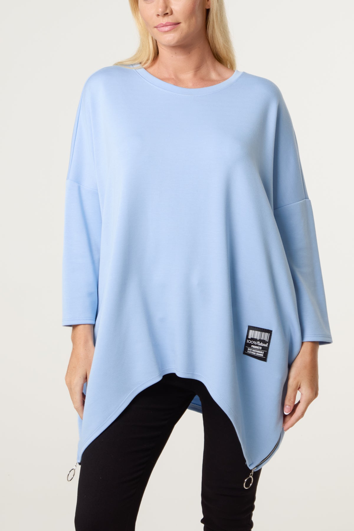 Soft Touch Side Zip Pockets Sweatshirt