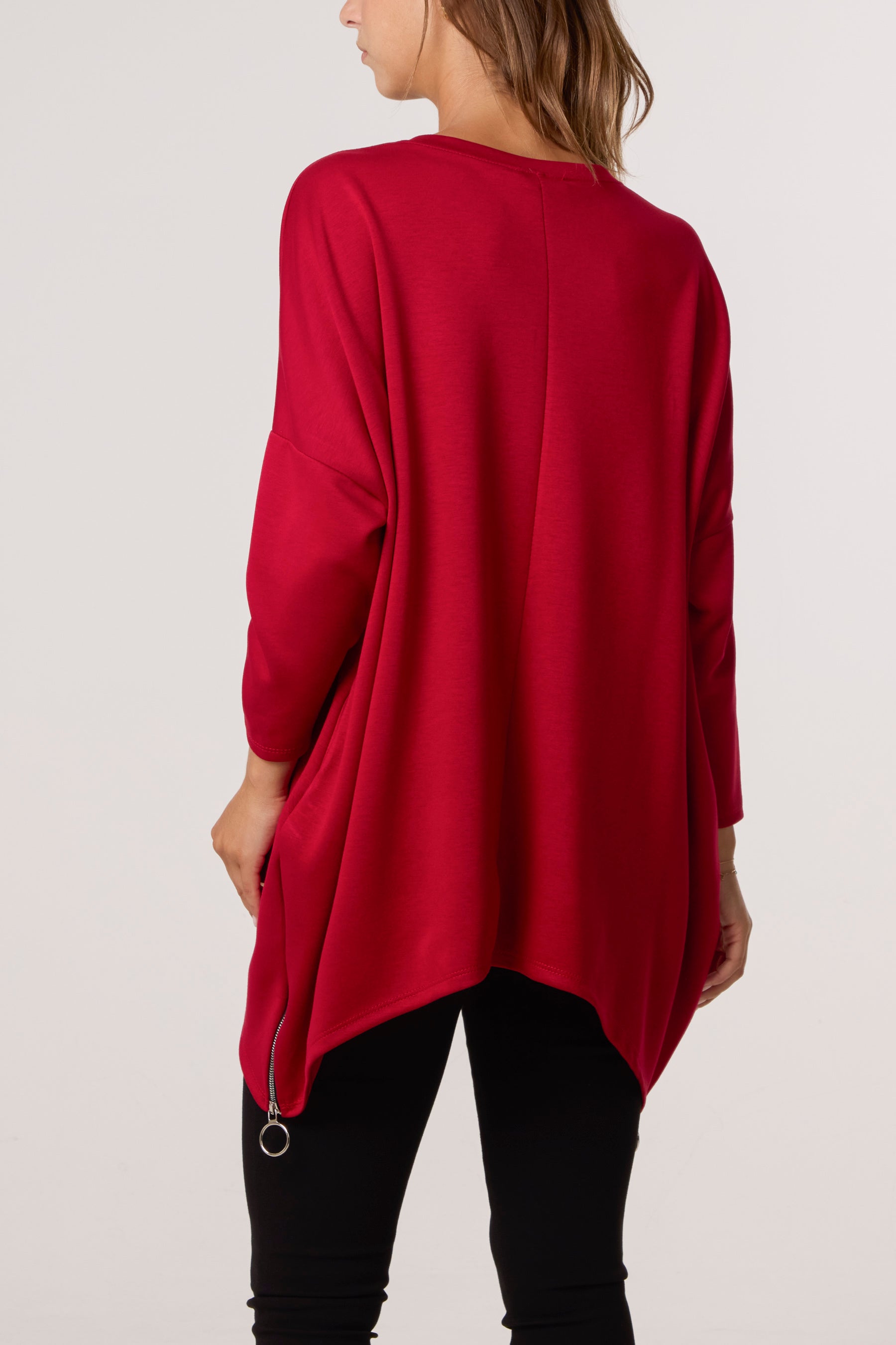 Soft Touch Side Zip Pockets Sweatshirt