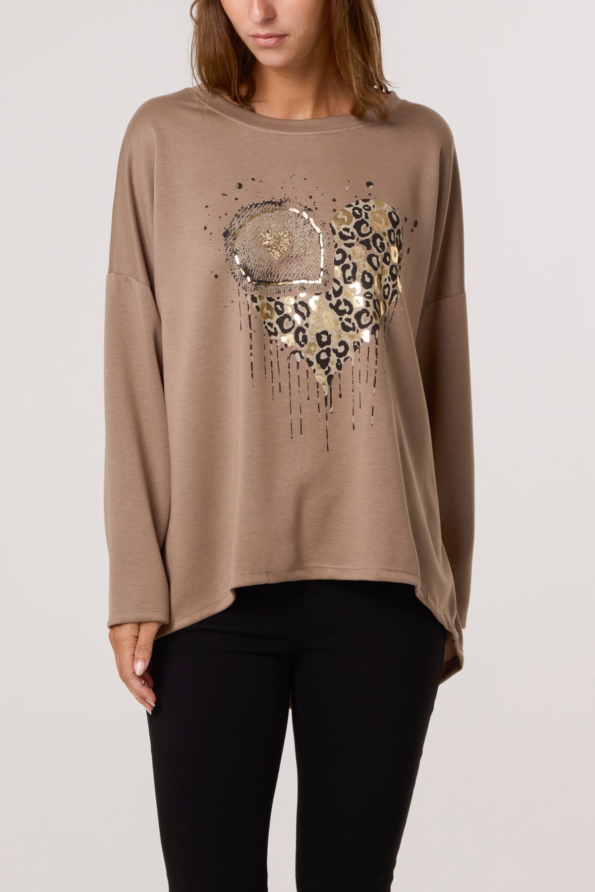 Foil Animal Heart Soft Touch Sweatshirt