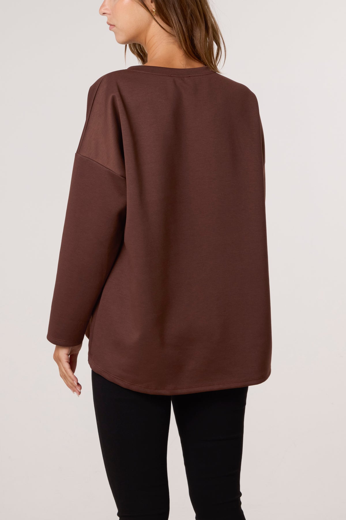 J'Adore Diamante Round Neck Sweat Top