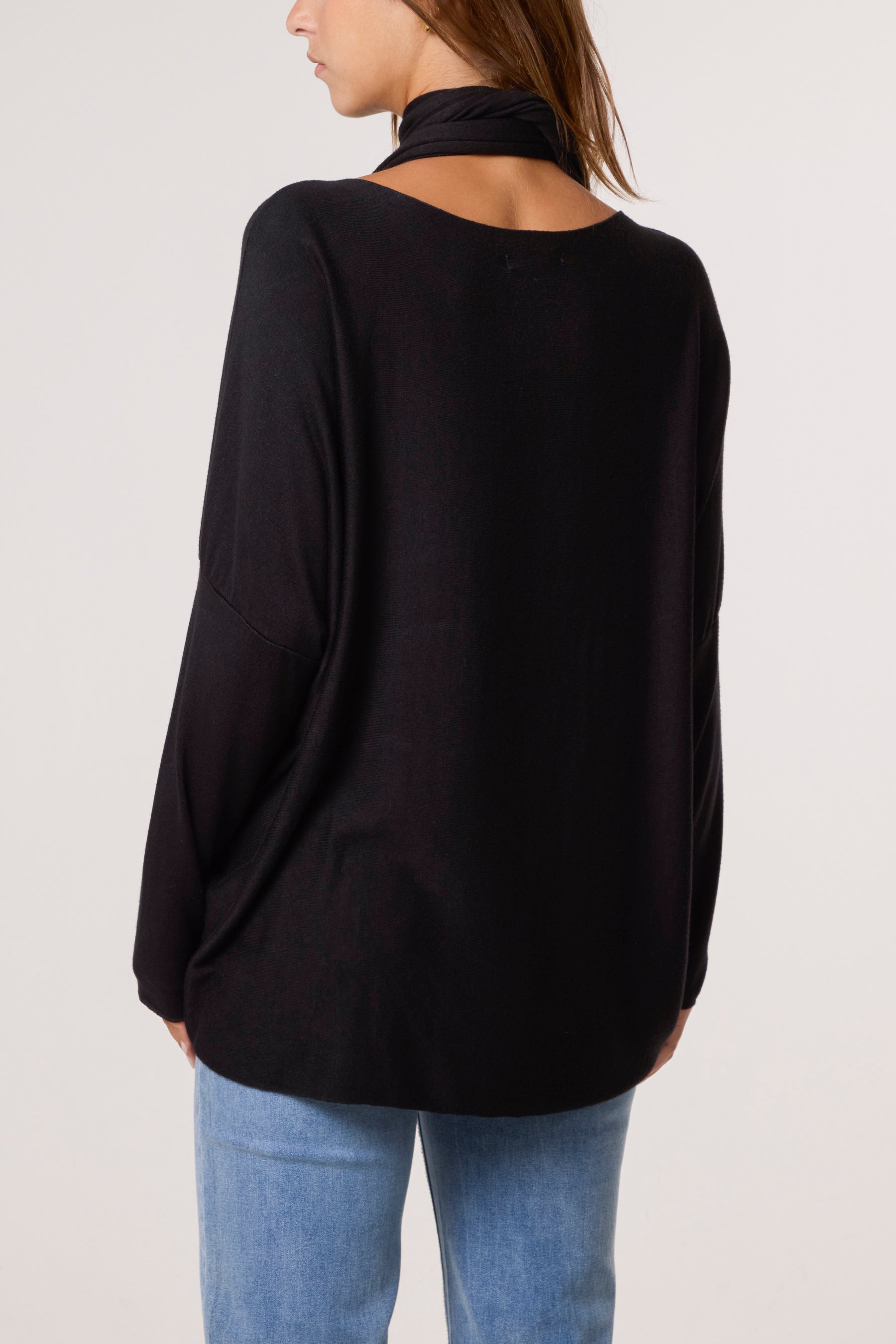 Wool Blend Crew Neck Jumper & Scarf