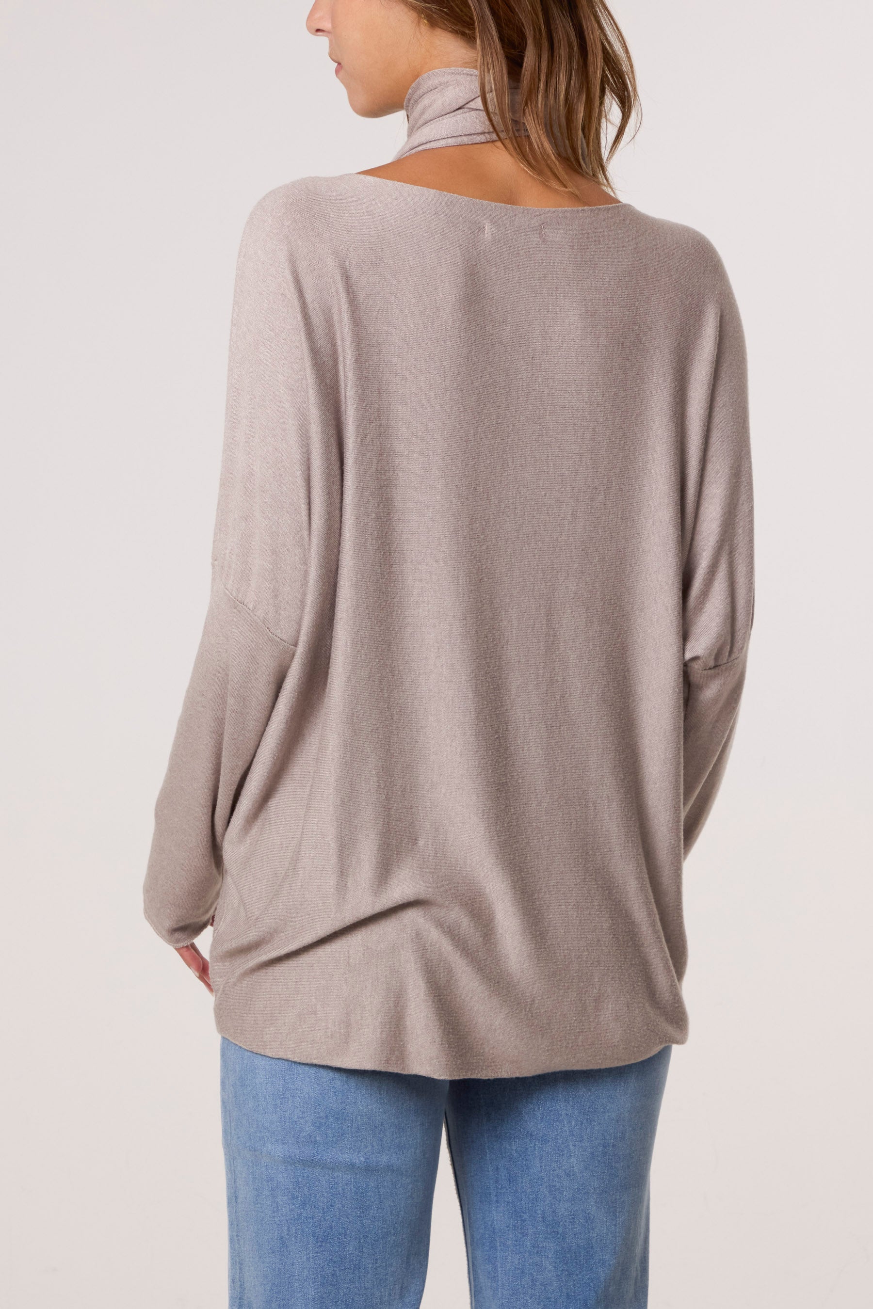 Wool Blend Crew Neck Jumper & Scarf