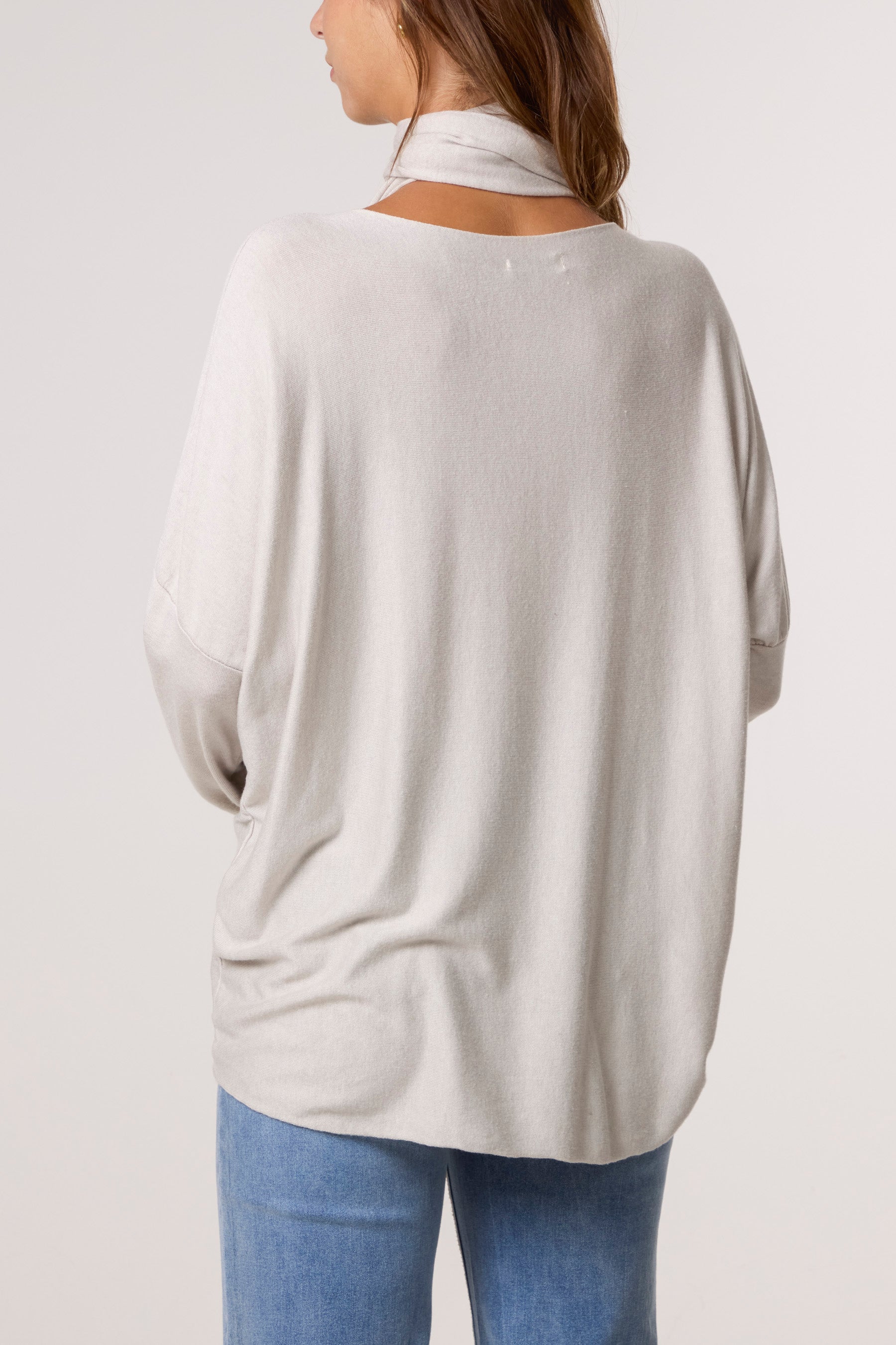 Wool Blend Crew Neck Jumper & Scarf