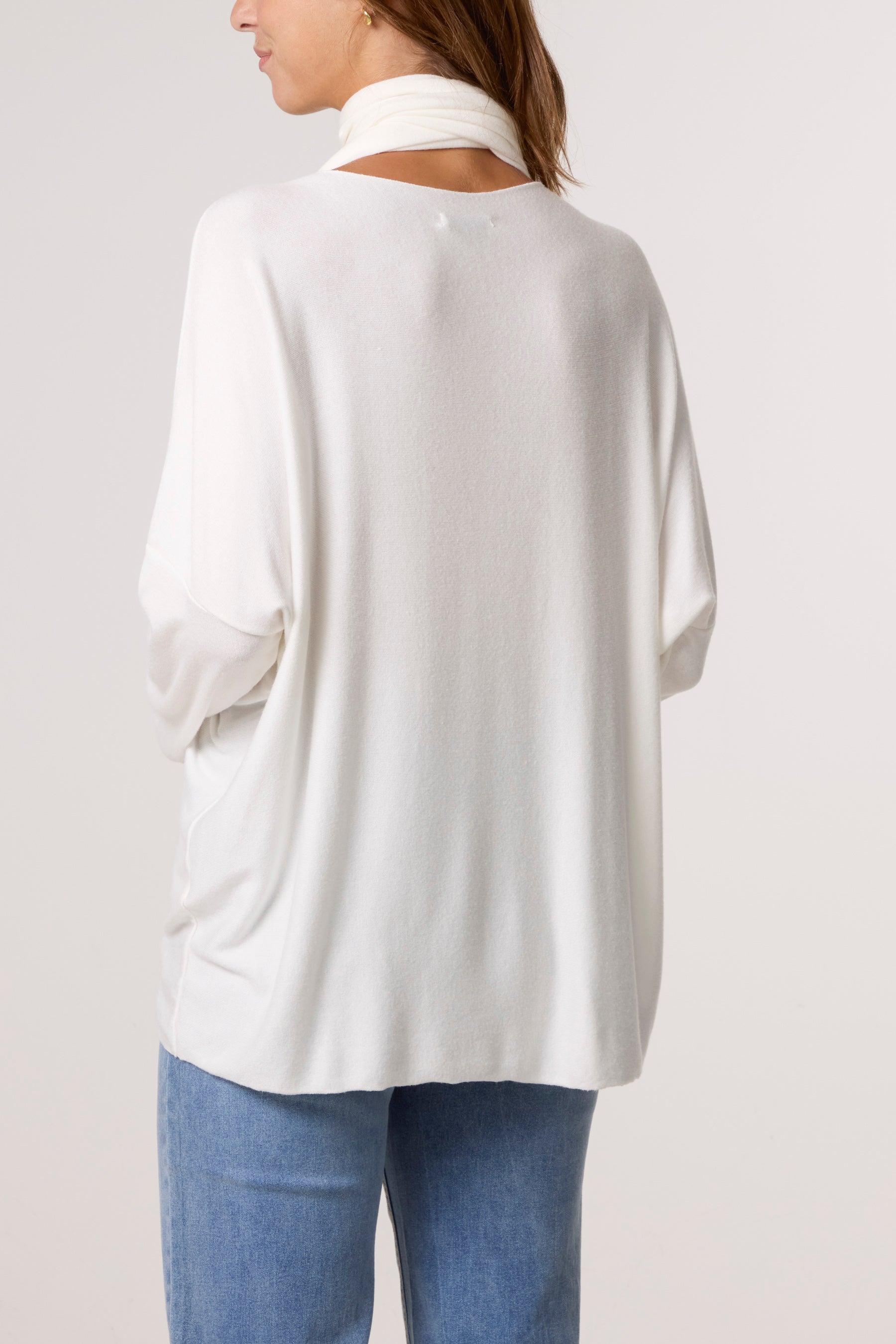 Wool Blend Crew Neck Jumper & Scarf