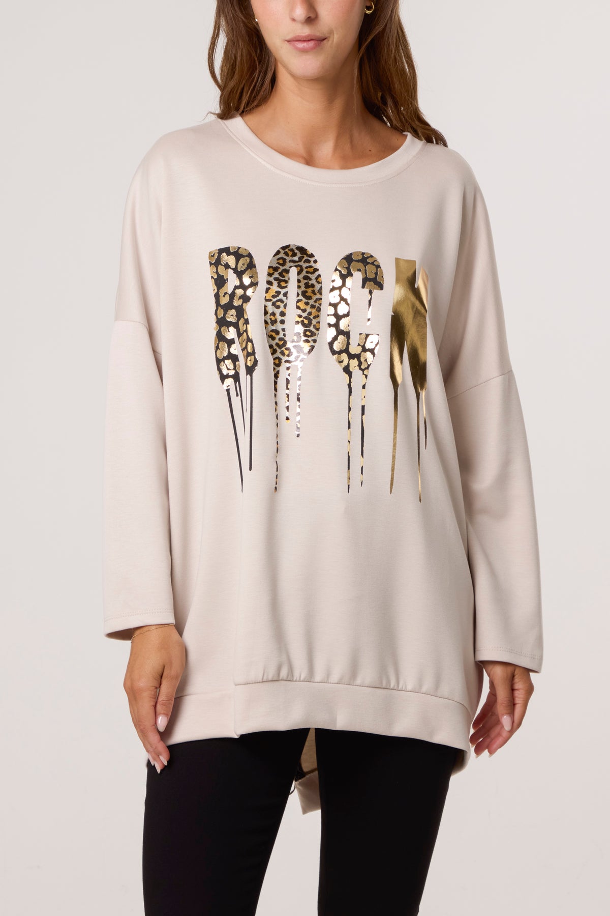 Foil Rock Back Zip Sweatshirt