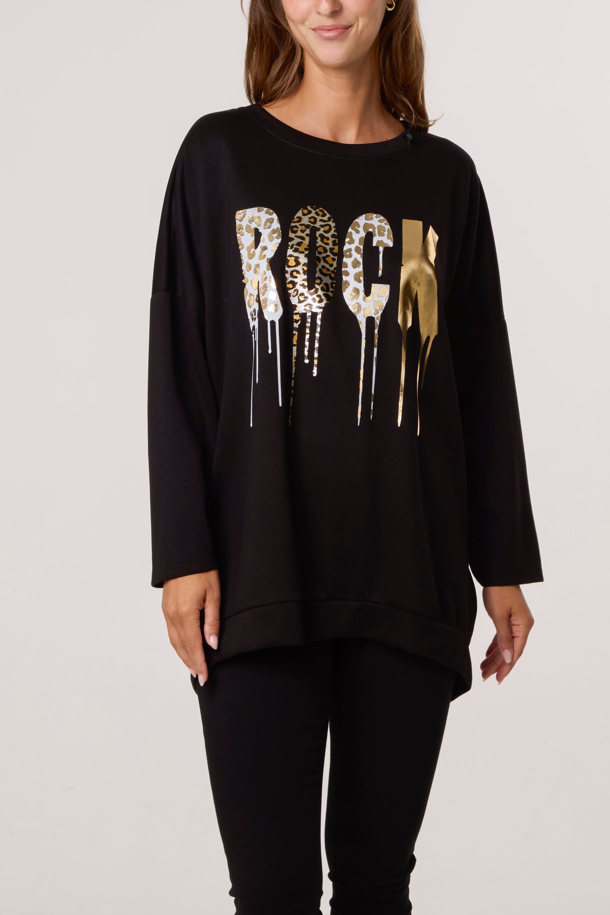 Foil Rock Back Zip Sweatshirt