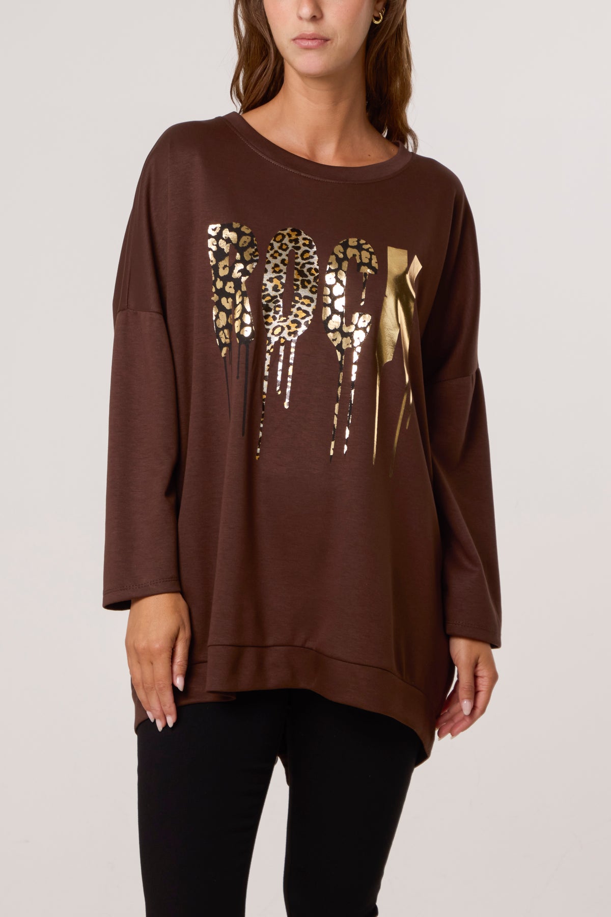 Foil Rock Back Zip Sweatshirt