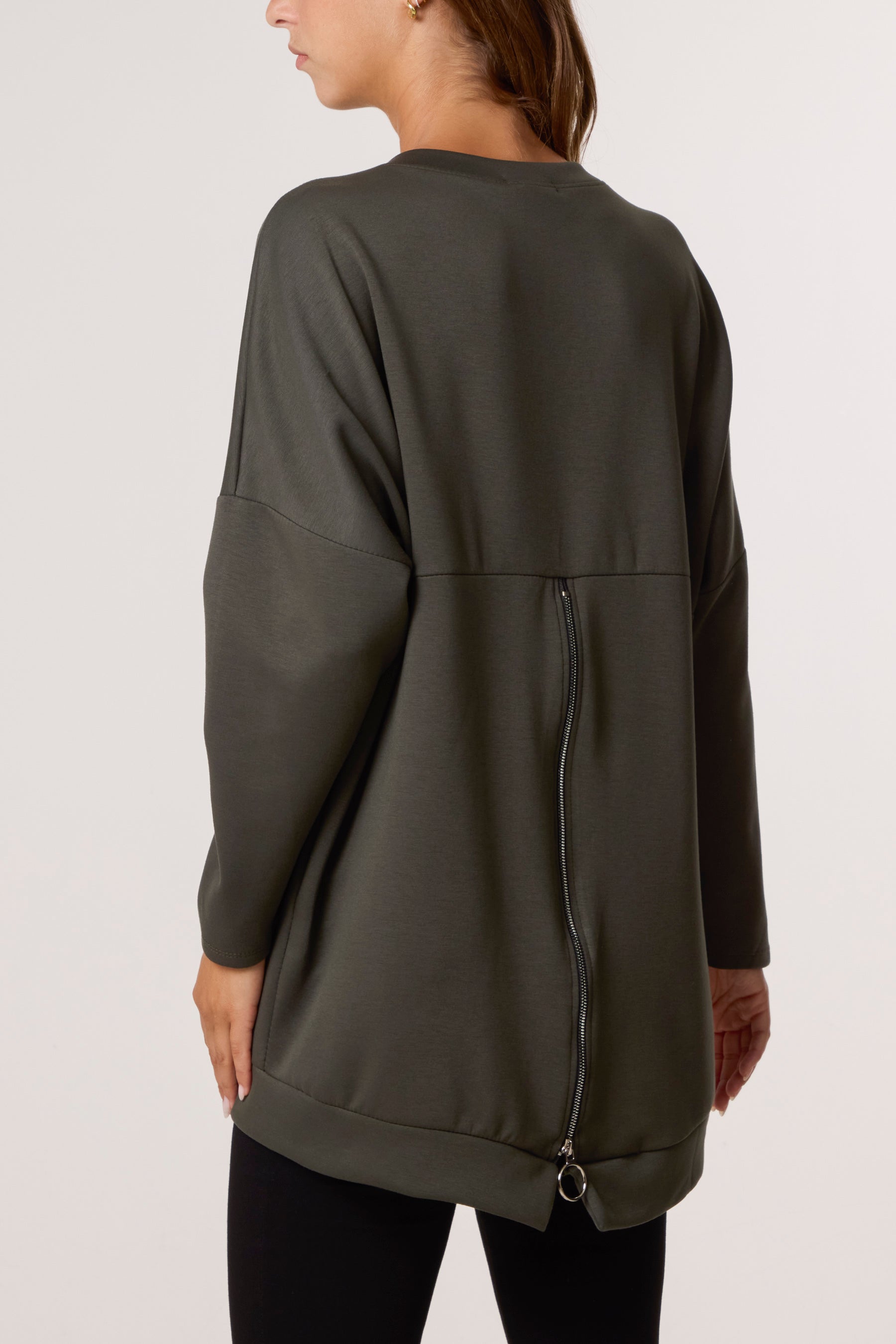 Foil Rock Back Zip Sweatshirt