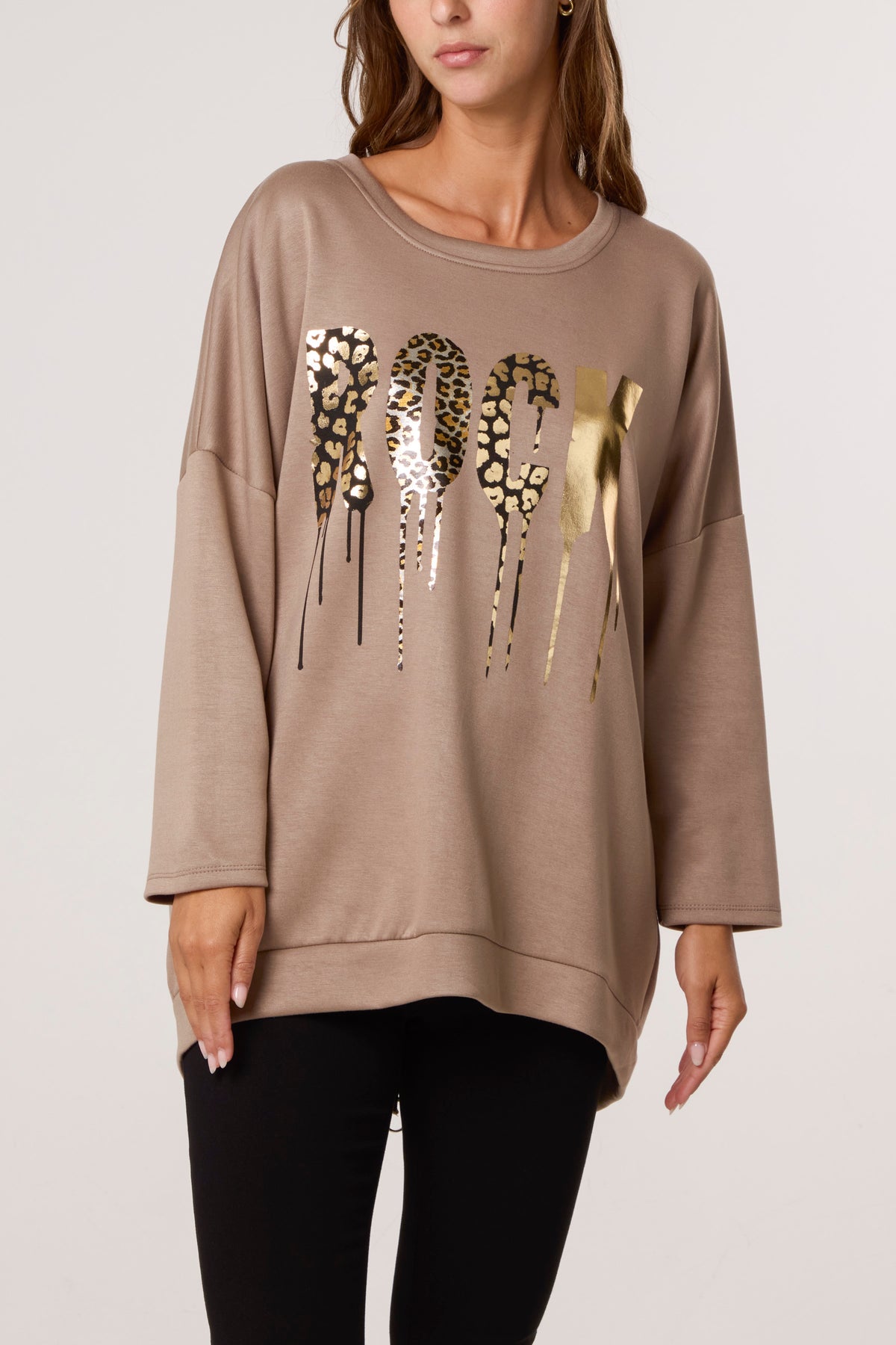Foil Rock Back Zip Sweatshirt