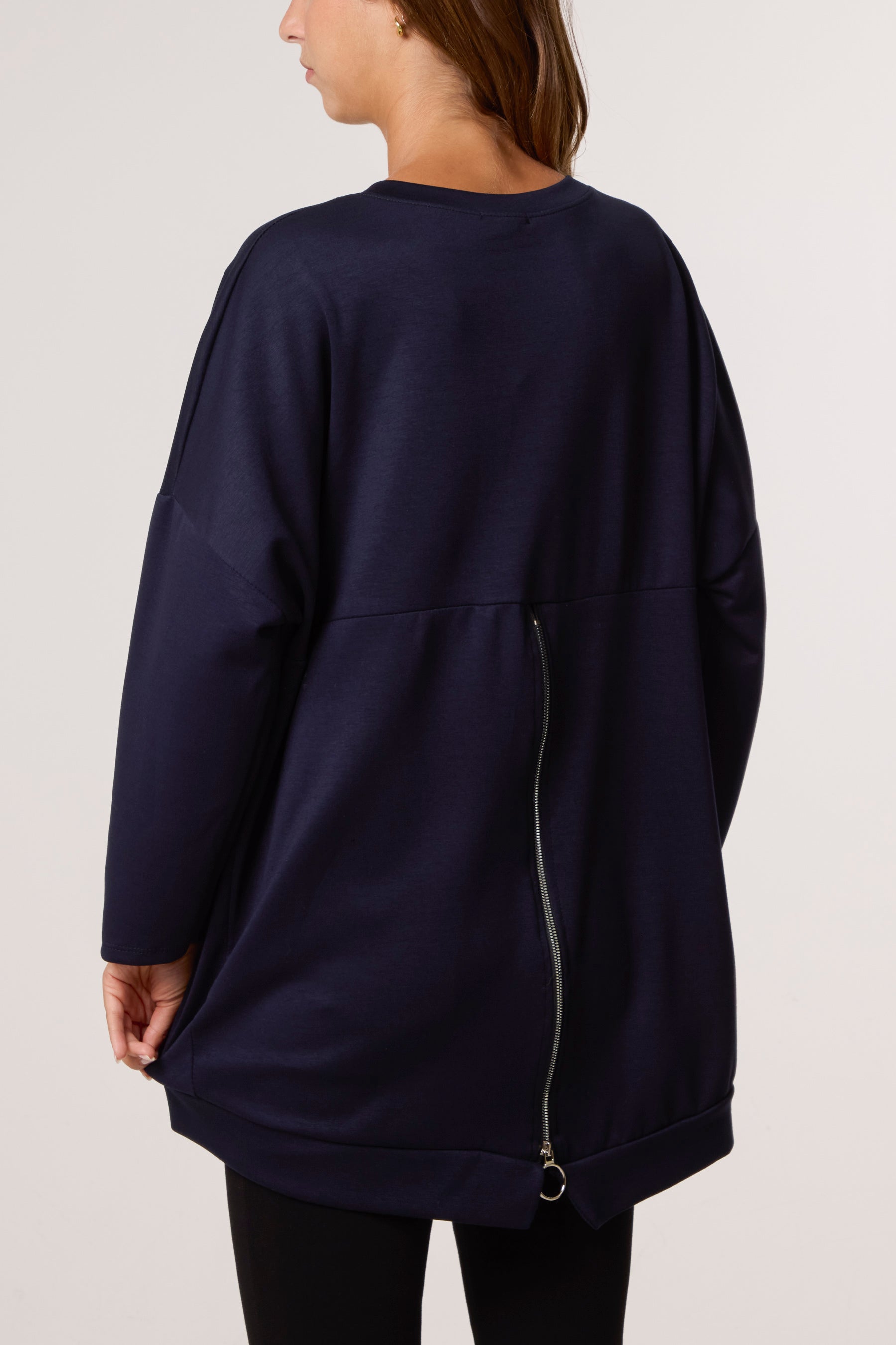 Foil Rock Back Zip Sweatshirt