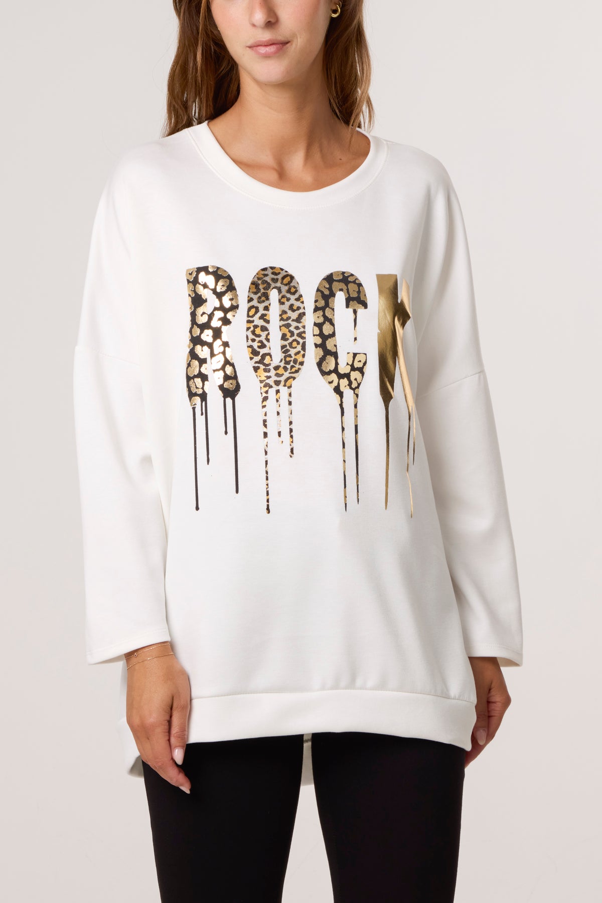 Foil Rock Back Zip Sweatshirt