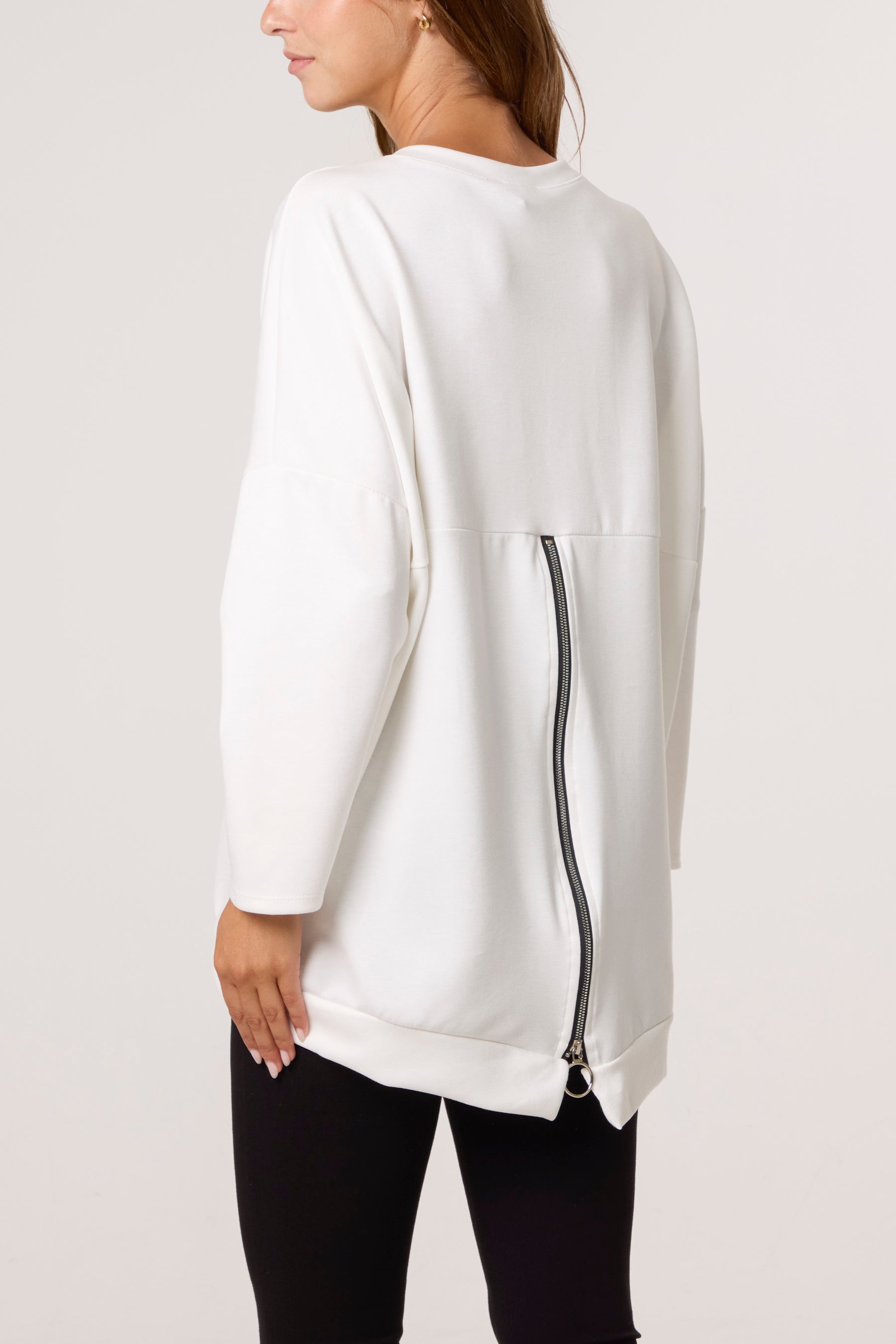 Foil Rock Back Zip Sweatshirt
