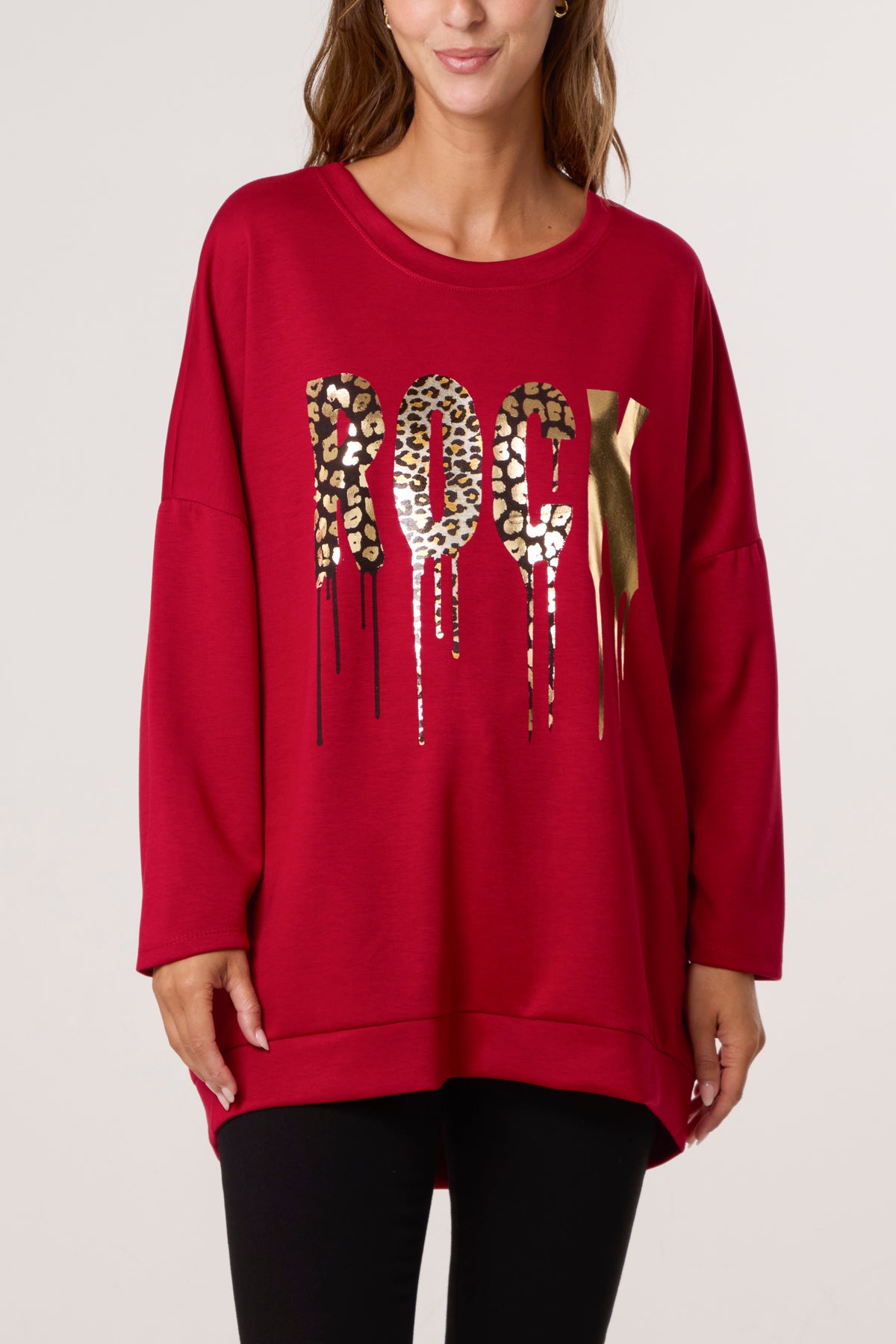 Foil Rock Back Zip Sweatshirt