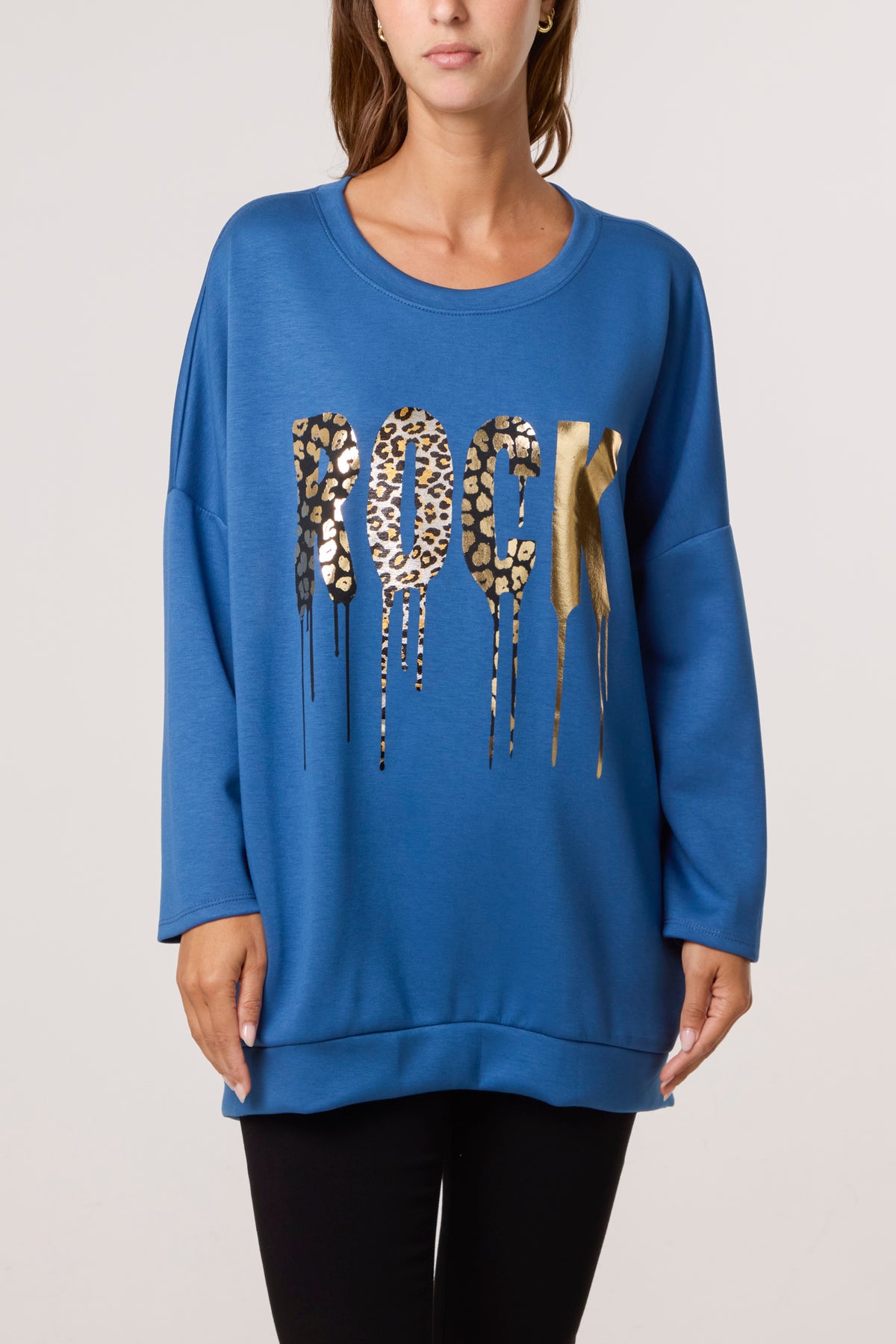 Foil Rock Back Zip Sweatshirt