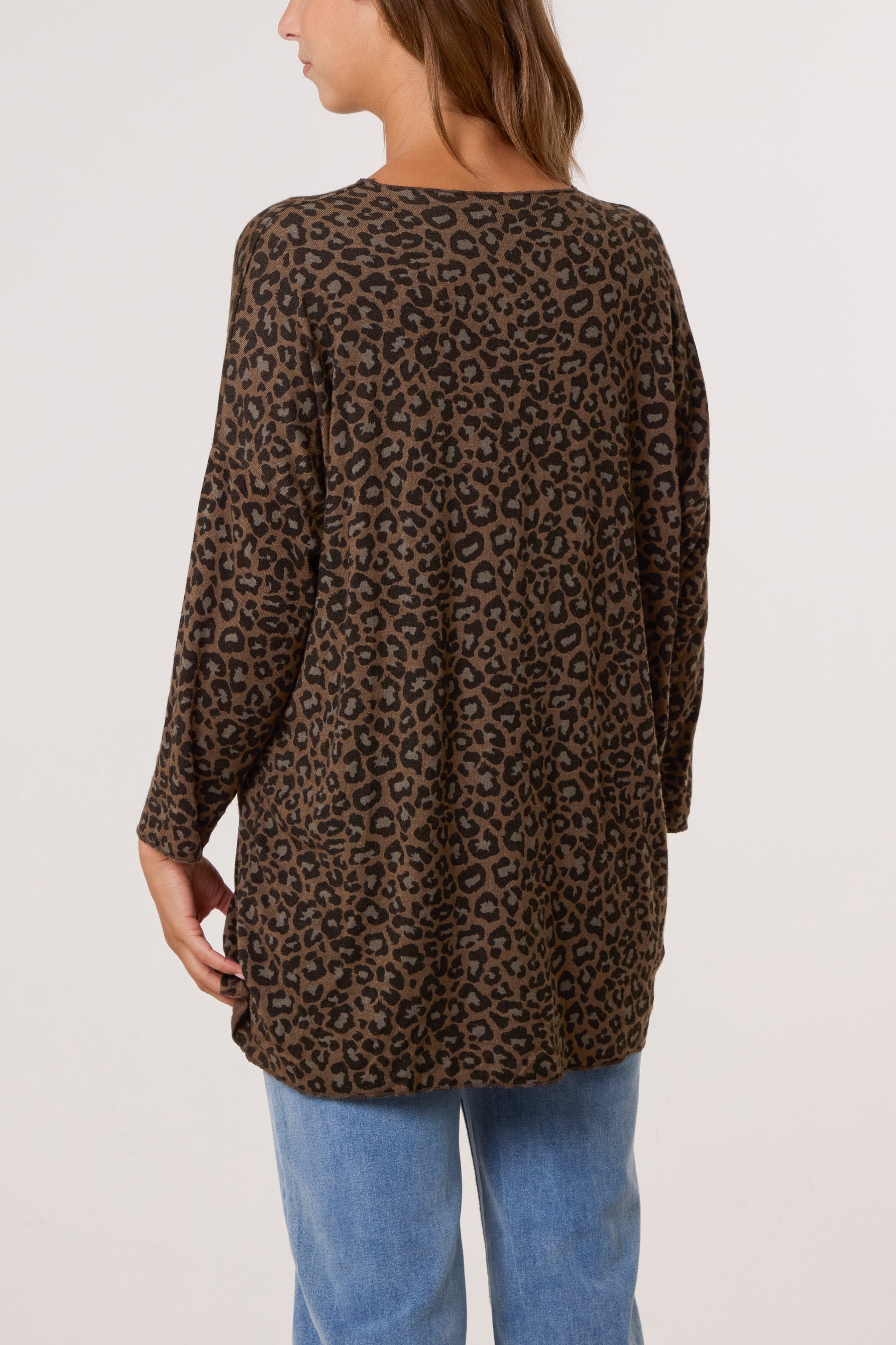 Cheetah Print Fine Knit Jumper