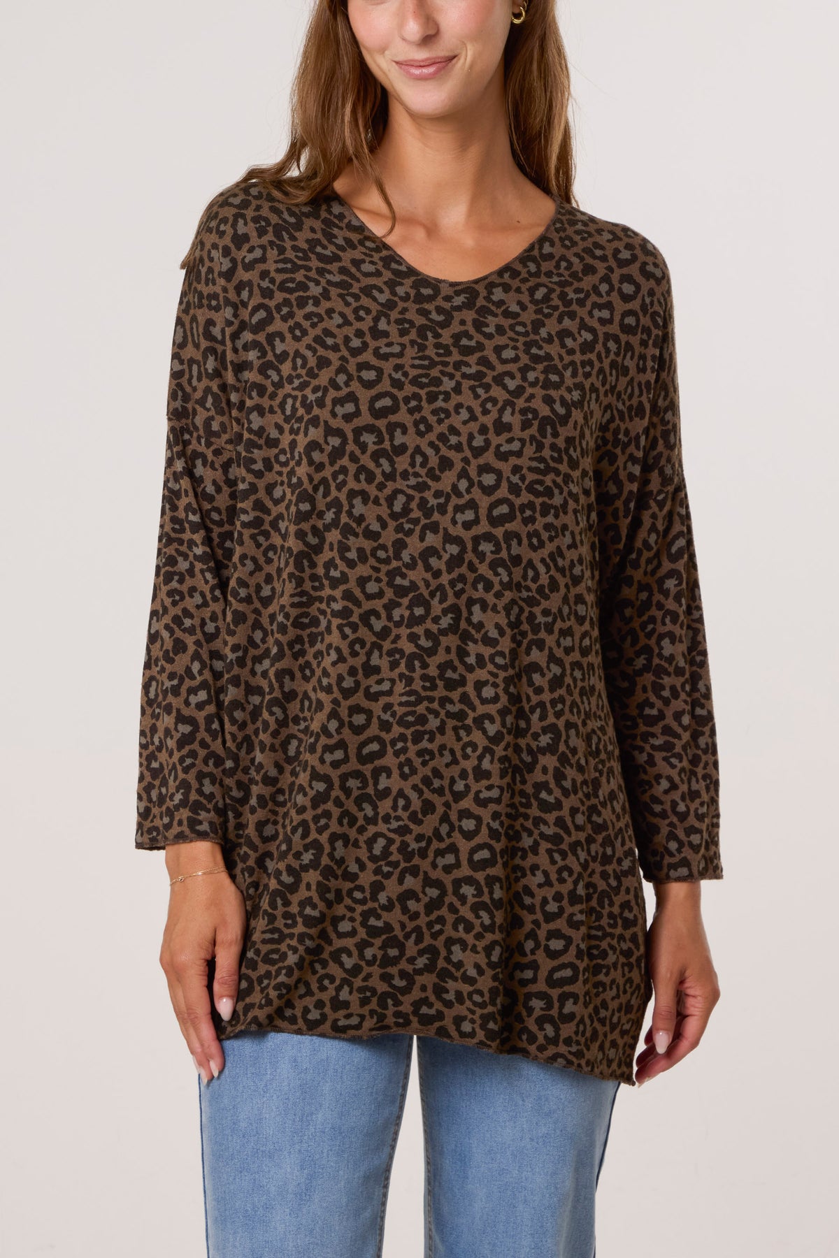 Cheetah Print Fine Knit Jumper