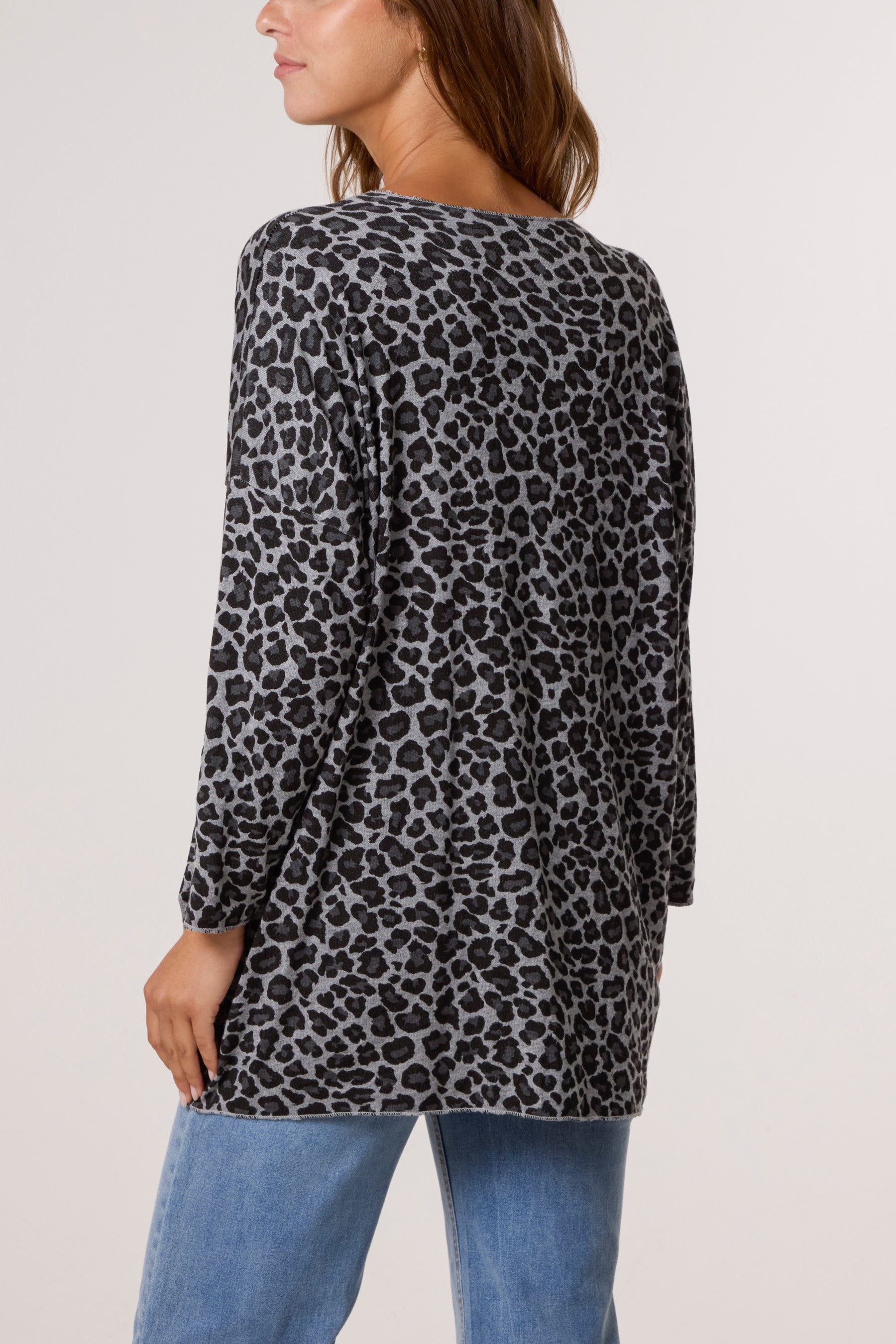 Cheetah Print Fine Knit Jumper