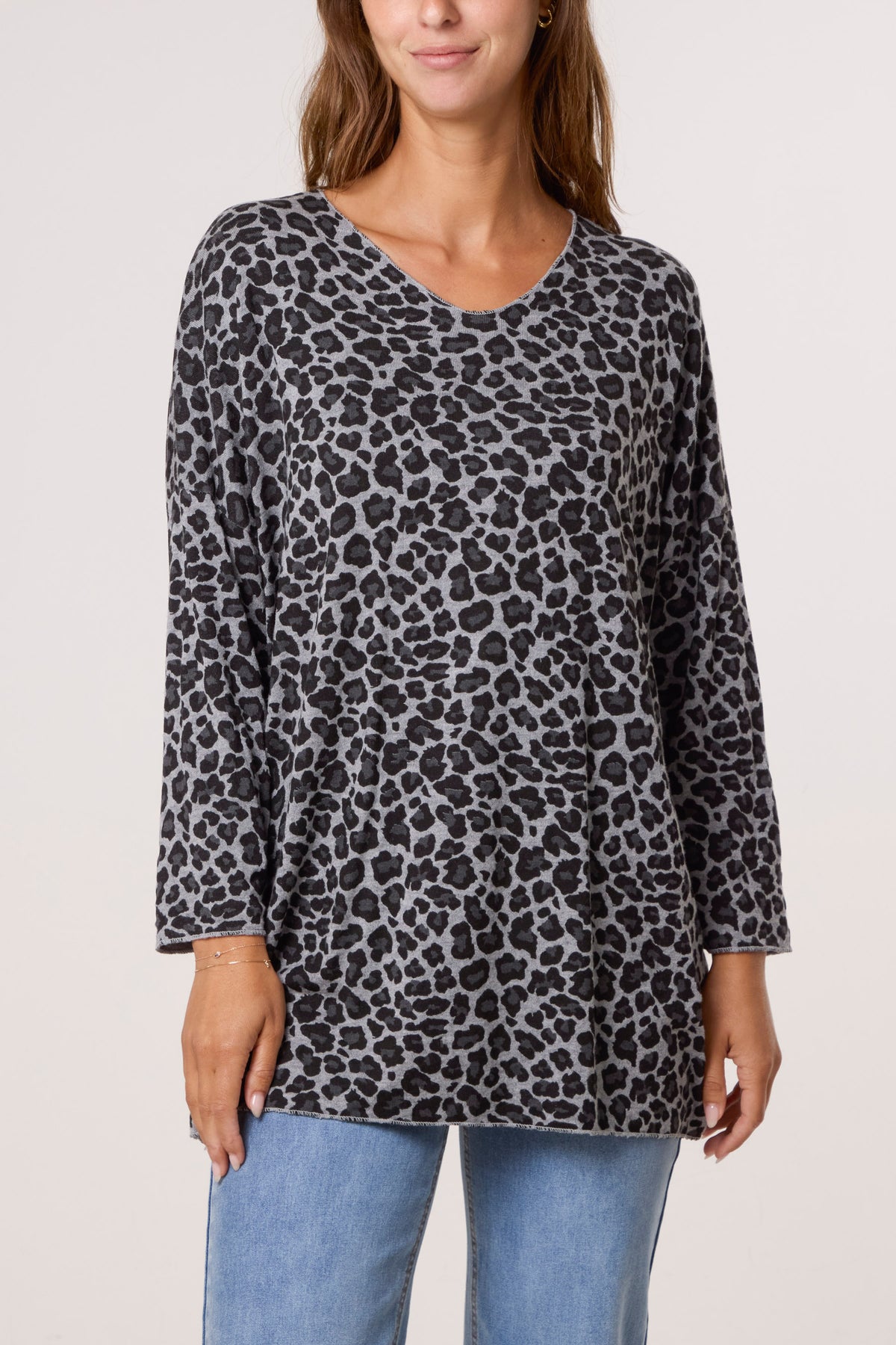 Cheetah Print Fine Knit Jumper